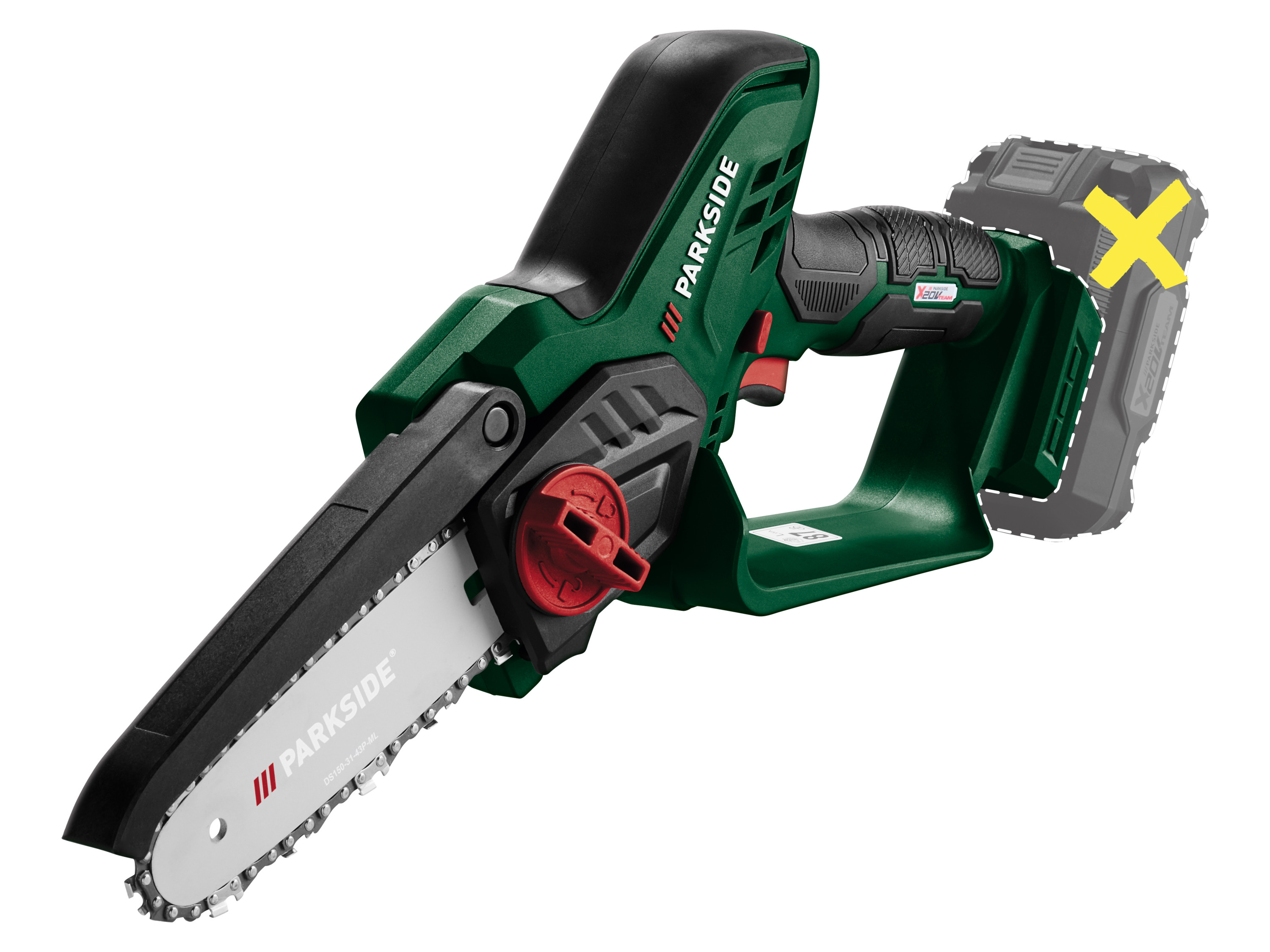 PARKSIDE® Akumulatorowa pilarka, 20 V, PAGHS 20-Li C4 (bez akumulatora i ładowarki)