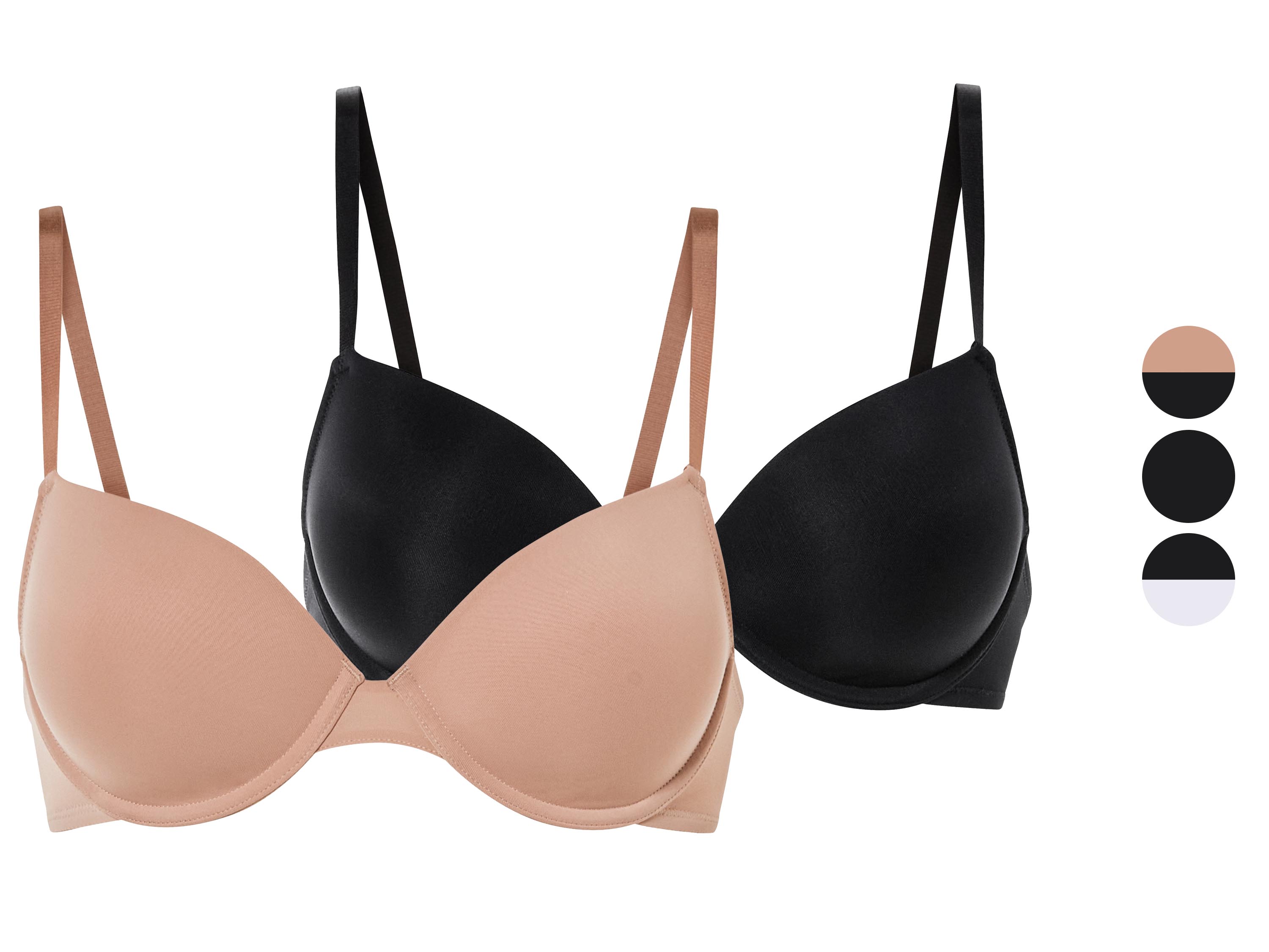 ESMARA® Biustonosz damski z fiszbinami, 2 sztuki