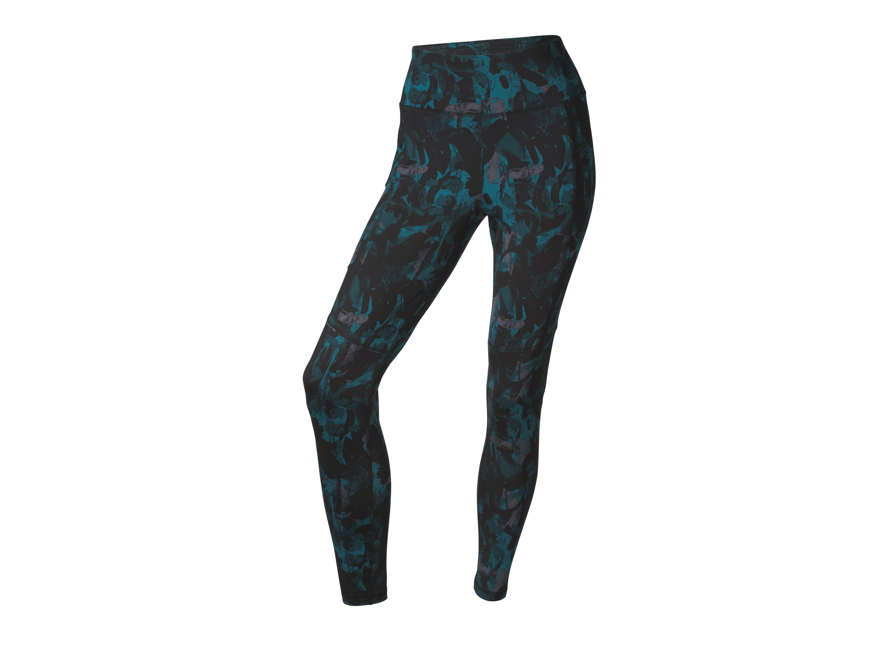 CRIVIT Legginsy termiczne funkcyjne damskie (We wzory/ czarny/ niebieski, XS (32/34))
