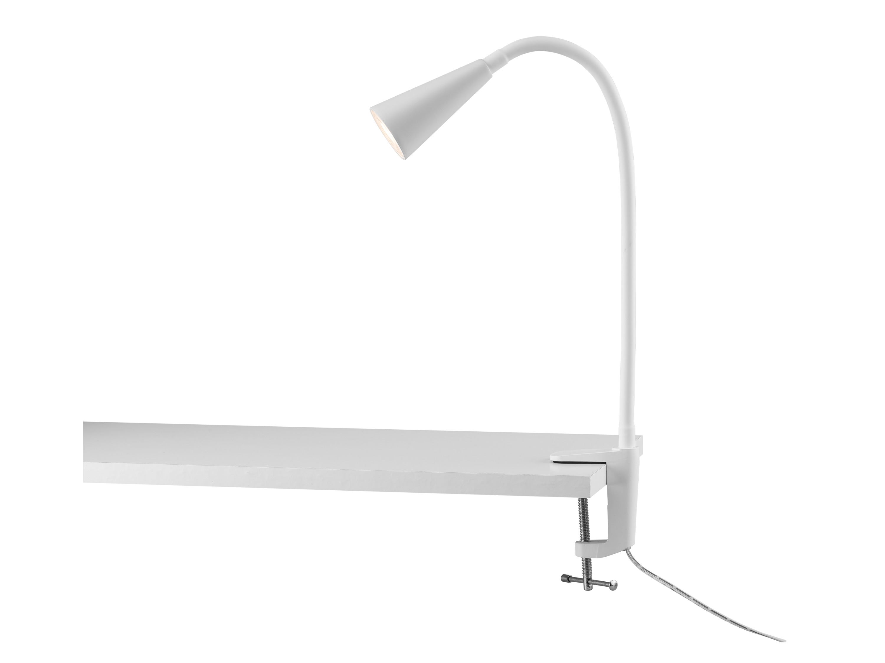 LIVARNO HOME Lampka LED z klipsem i elastycznym ramieniem (Reflektor zaciskowy, biała)