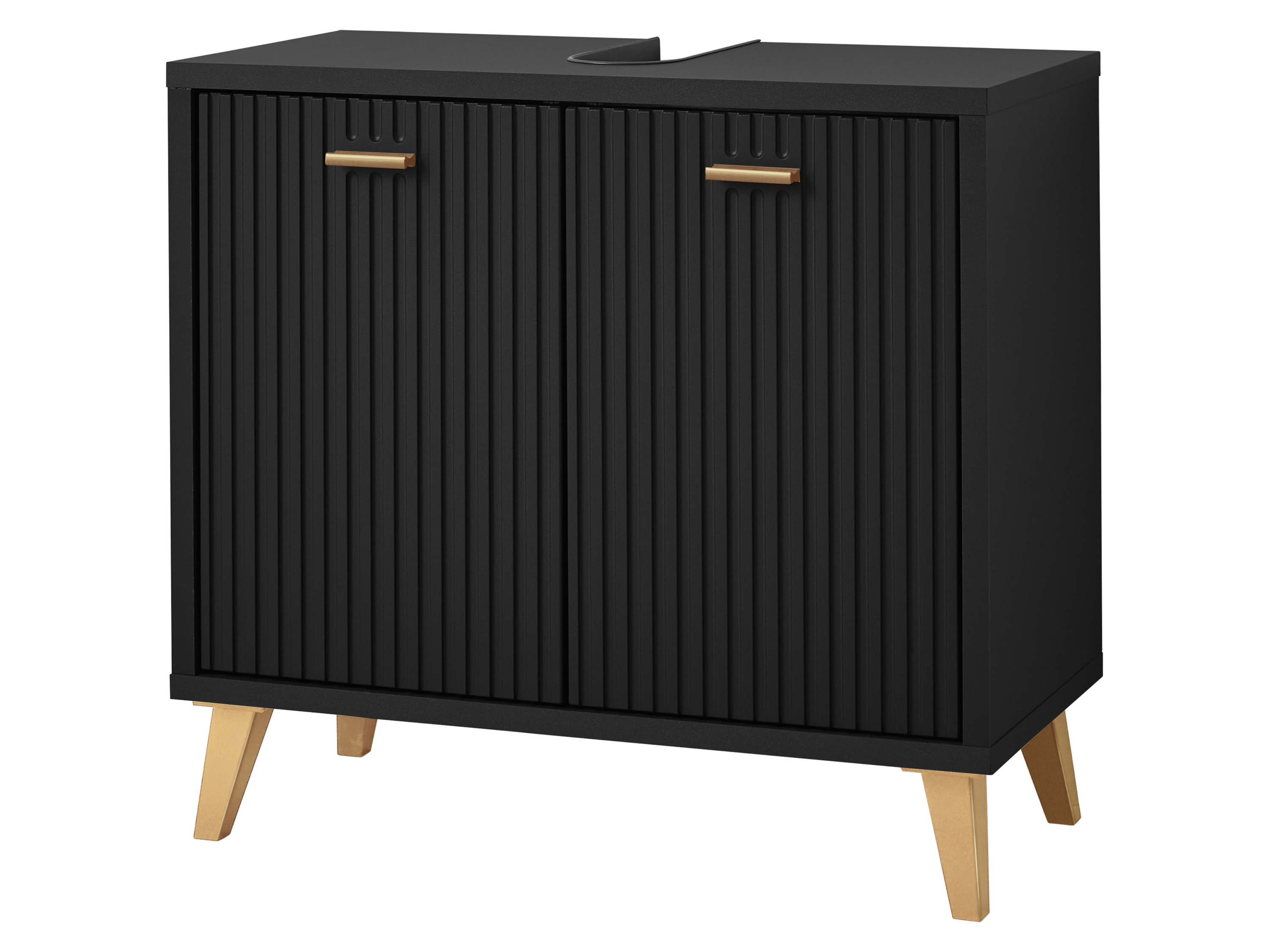 LIVARNO® Szafka pod umywalkę Montreal, czarna, 60,4x28x96 cm