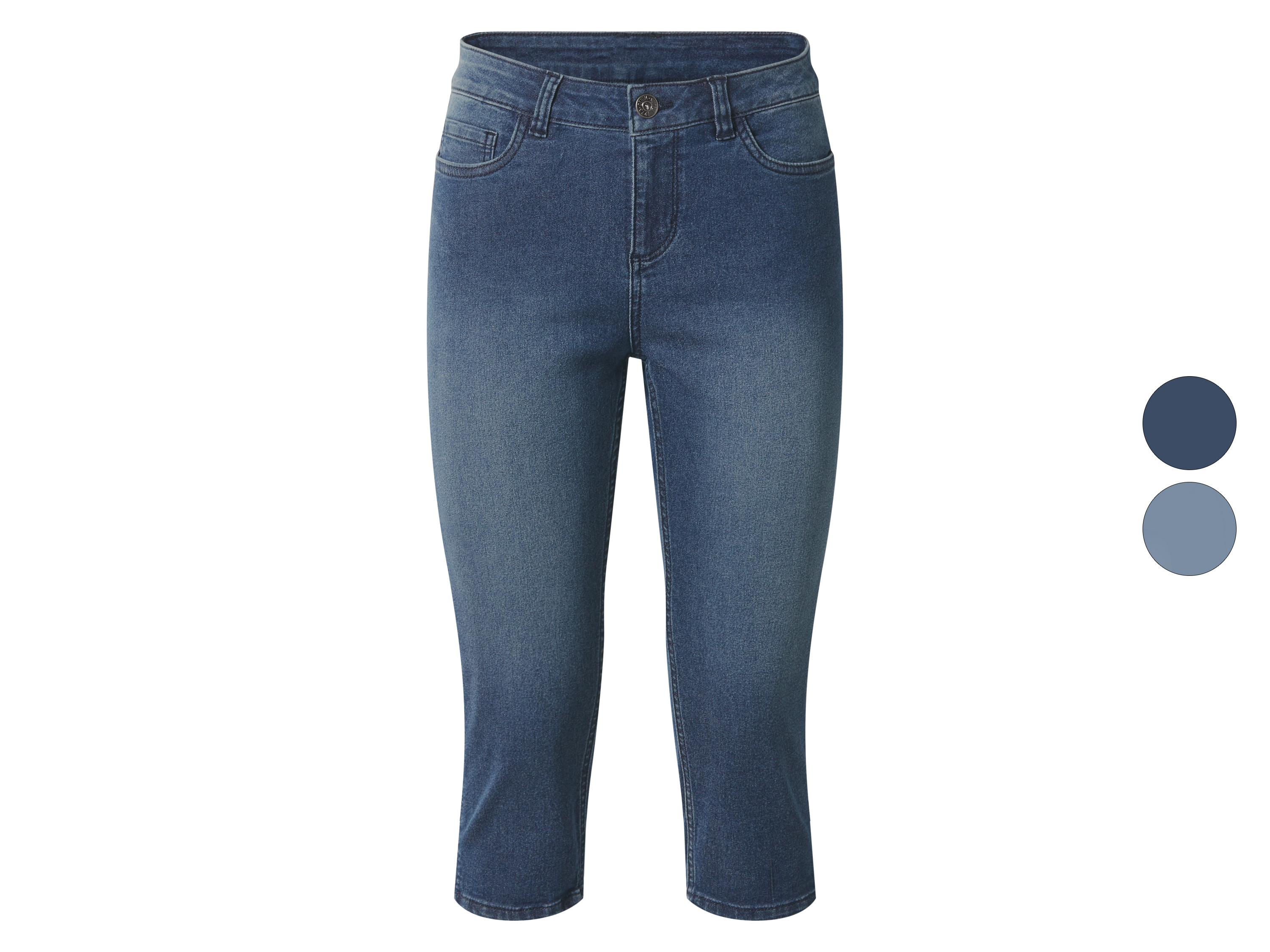 ESMARA® Jeansy capri slim fit damskie
