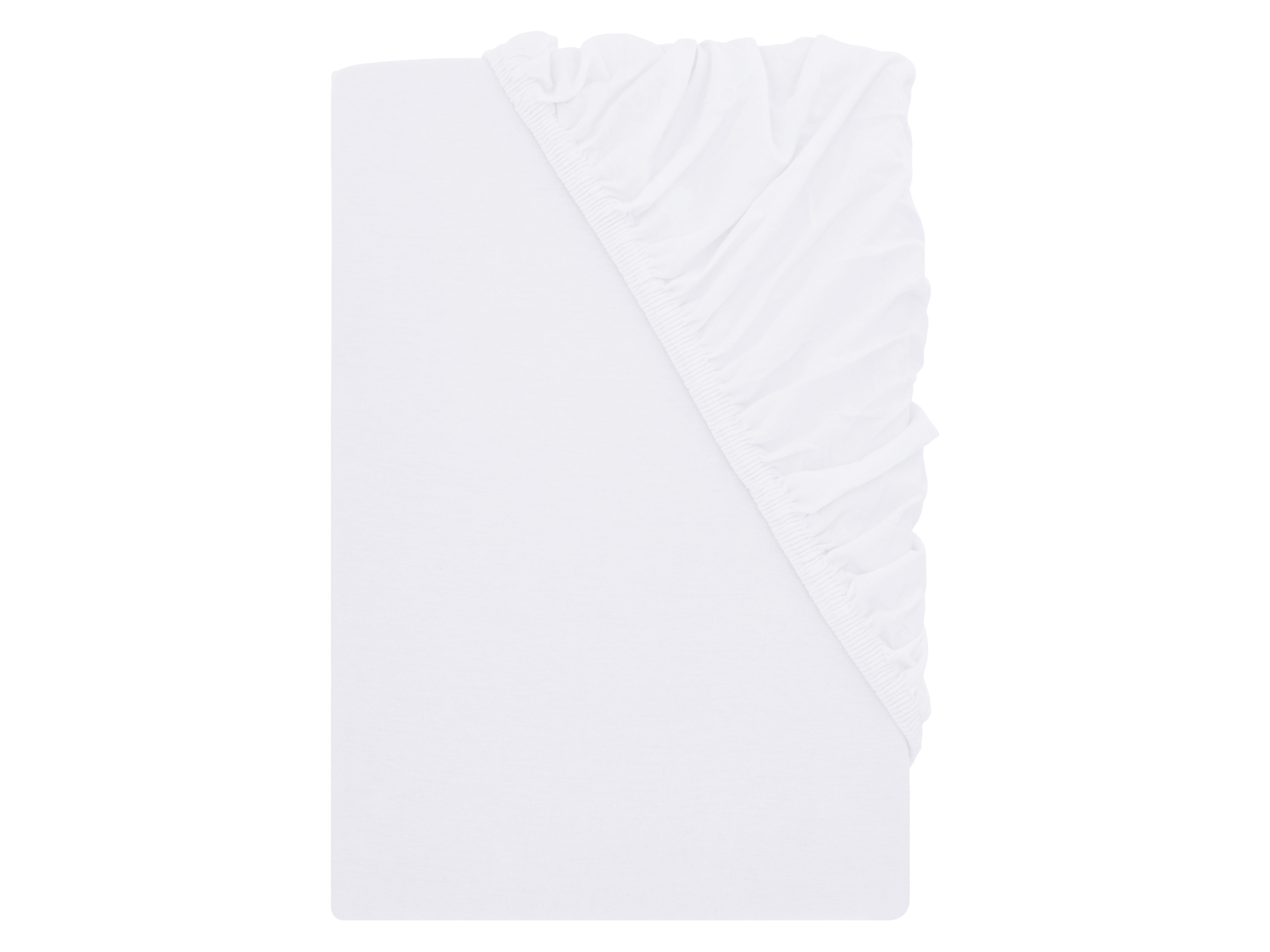 LIVARNO® Prześcieradło z dżerseju z gumką, 140-160 x 200 cm (Biały)