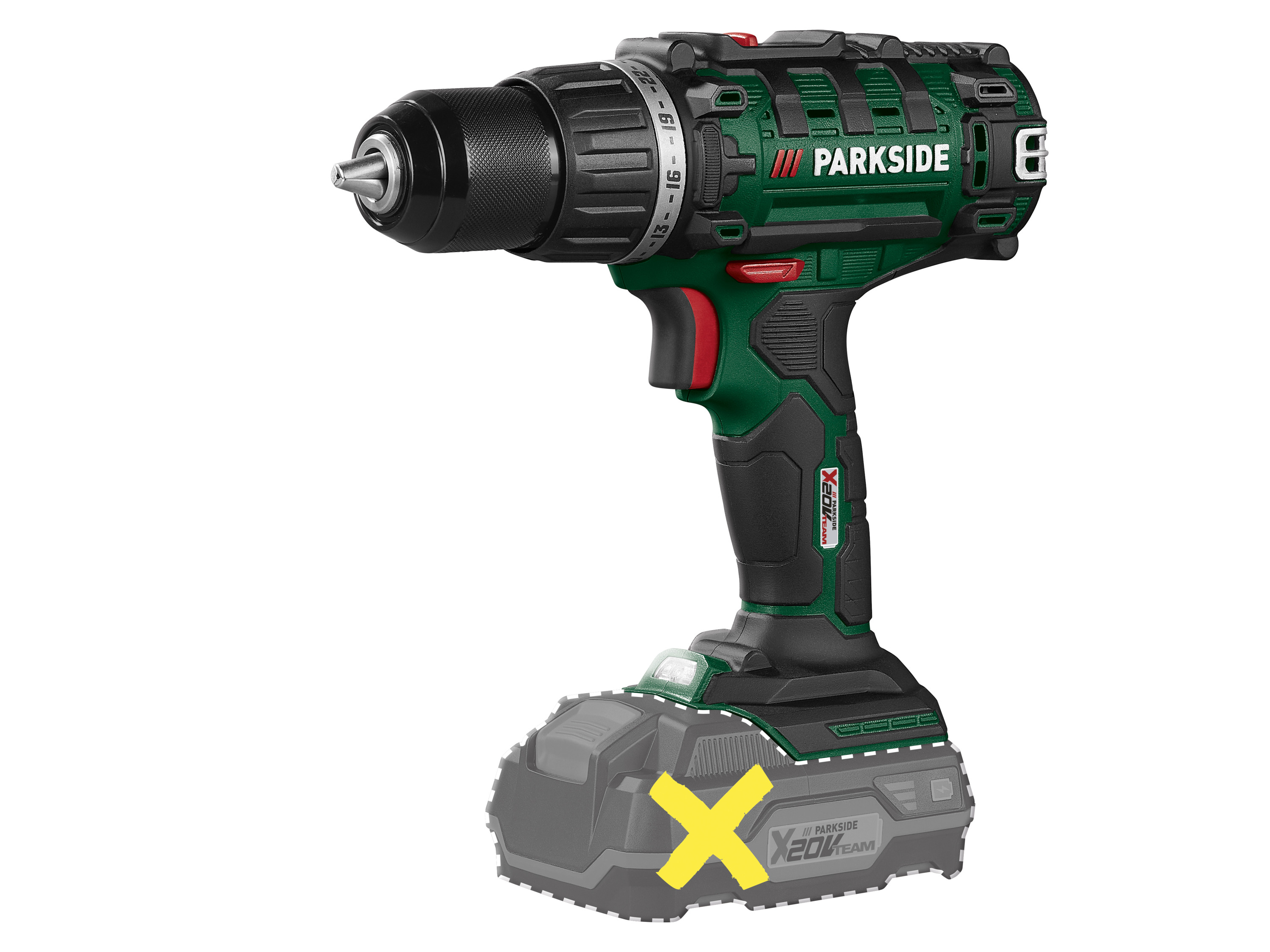 PARKSIDE® Akumulatorowa wiertarkowkrętarka 20 V, PABS 20-Li I9 (bez akumulatora i ładowarki)