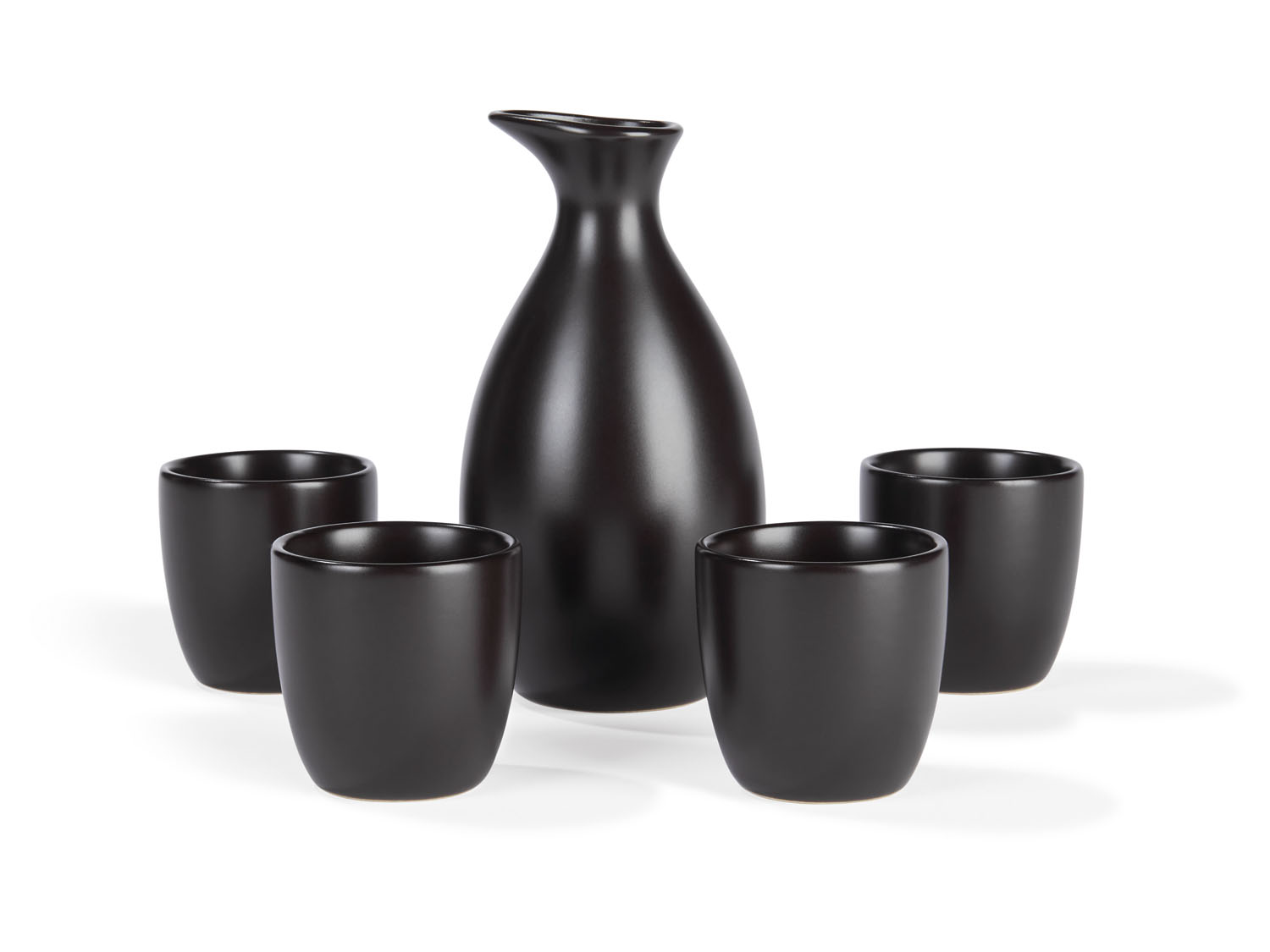 ERNESTO® Zestaw naczyń do sake, 5 elementów (Czarny)