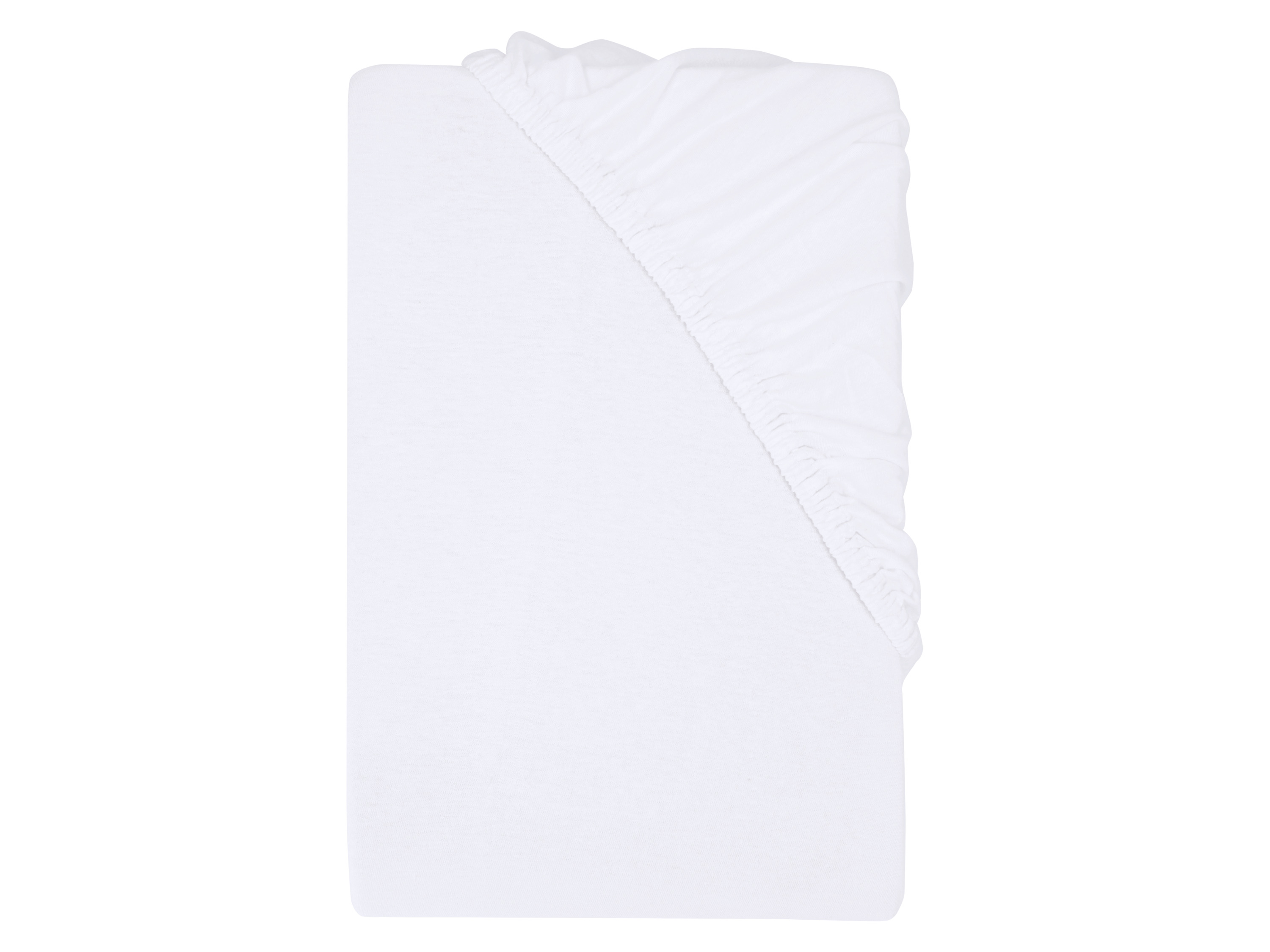LIVARNO® Prześcieradło z gumką z lnem, 140-160 x 200 cm (Biały)