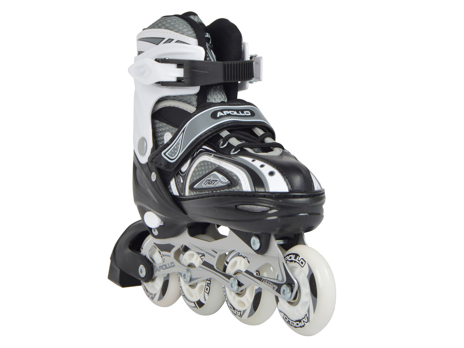 APOLLO Łyżworolki Super Blades, regulowany rozmiar (Czarny, S (31-34))