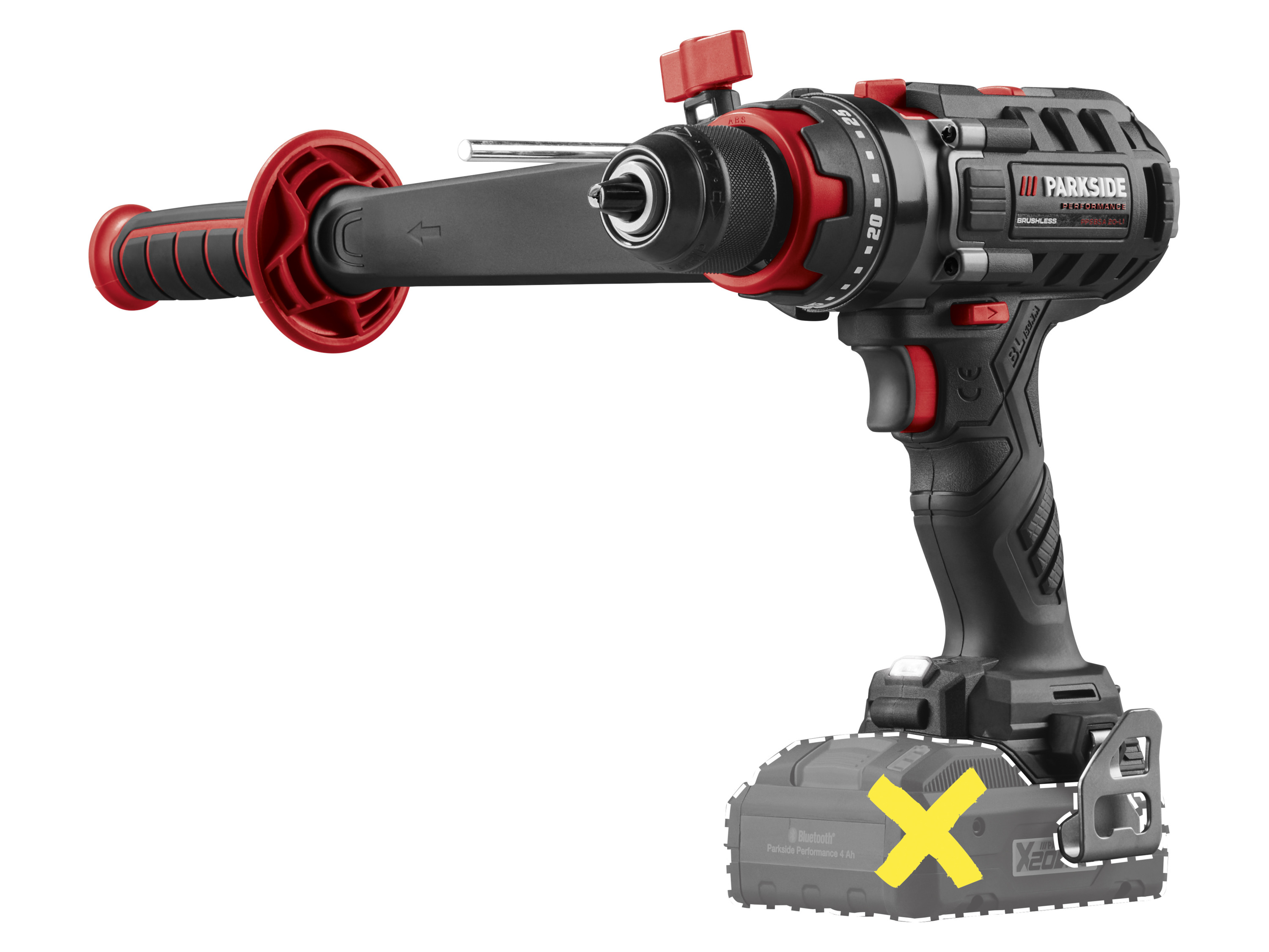 PARKSIDE PERFORMANCE® Akumulatorowa wiertarko-wkrętarka udarowa 20V PPSBSA 20-Li C3, bez akumulatora i bez ładowarki