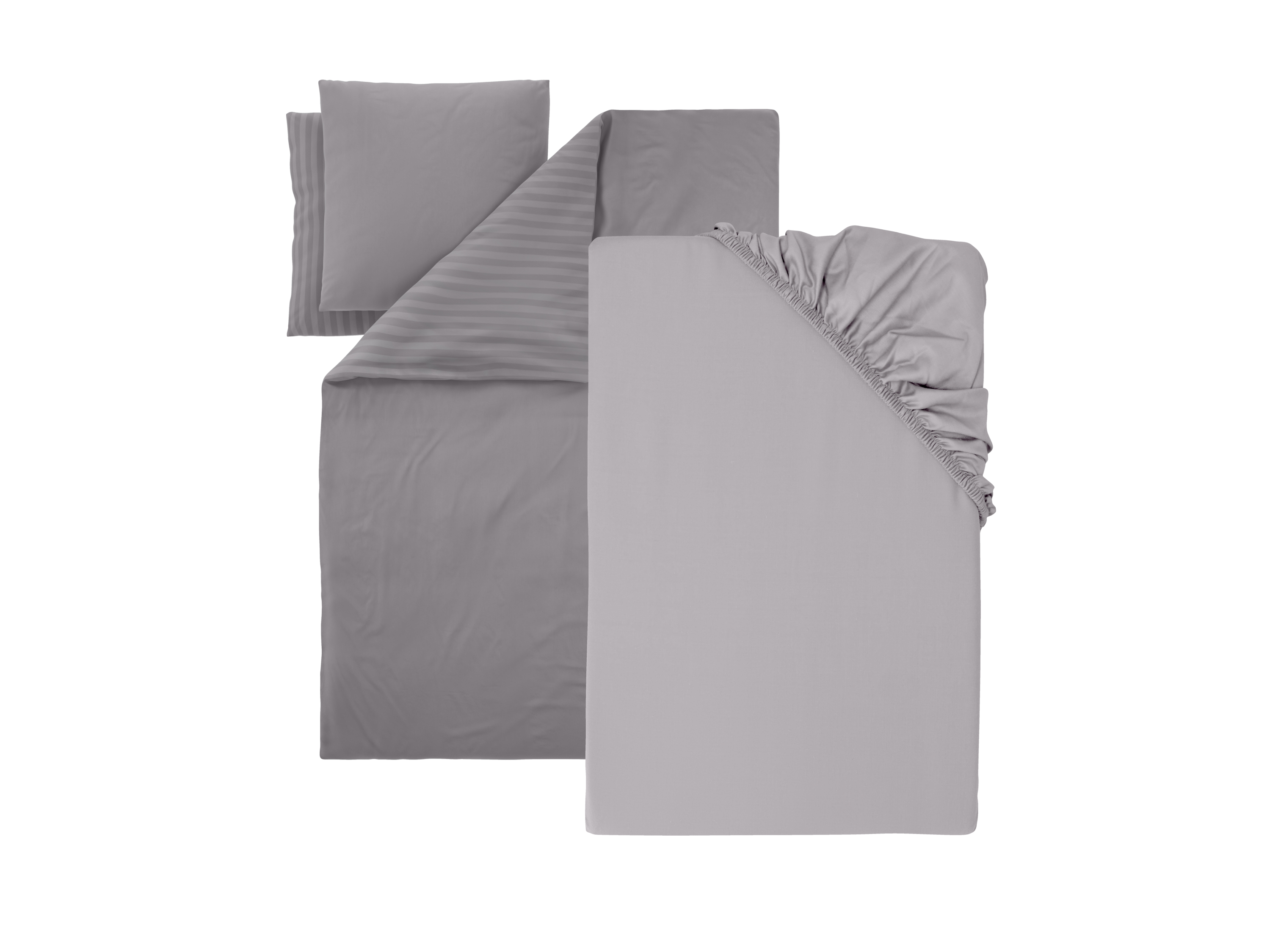 LIVARNO® Zestaw pościeli 160x200 cm z prześcieradłem satynowym z gumką z bawełny i wiskozy bambusowej 140-160x200x27 cm