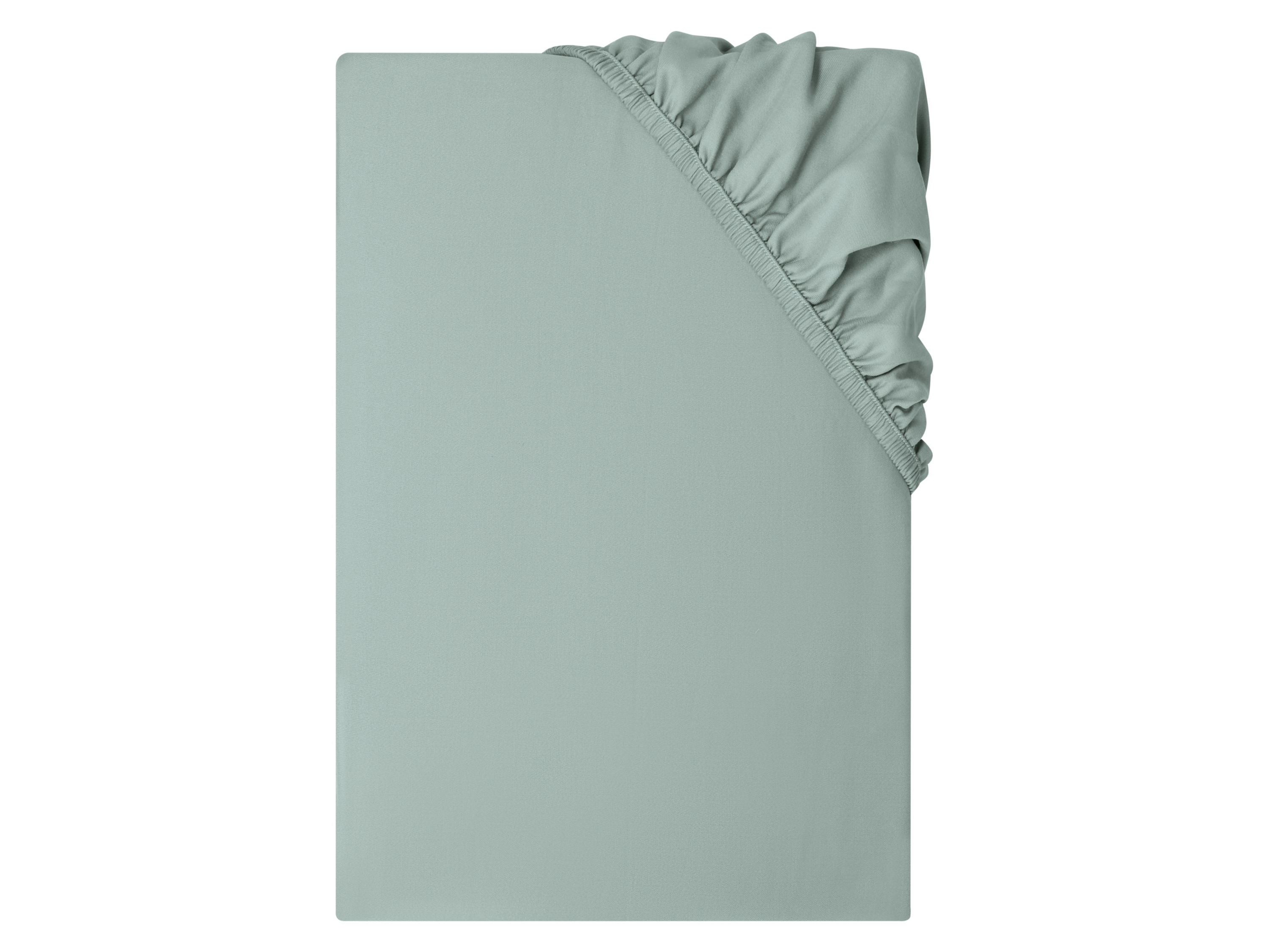 LIVARNO® Prześcieradło z gumką satynowe, 140-160 x 200 cm (zielony)