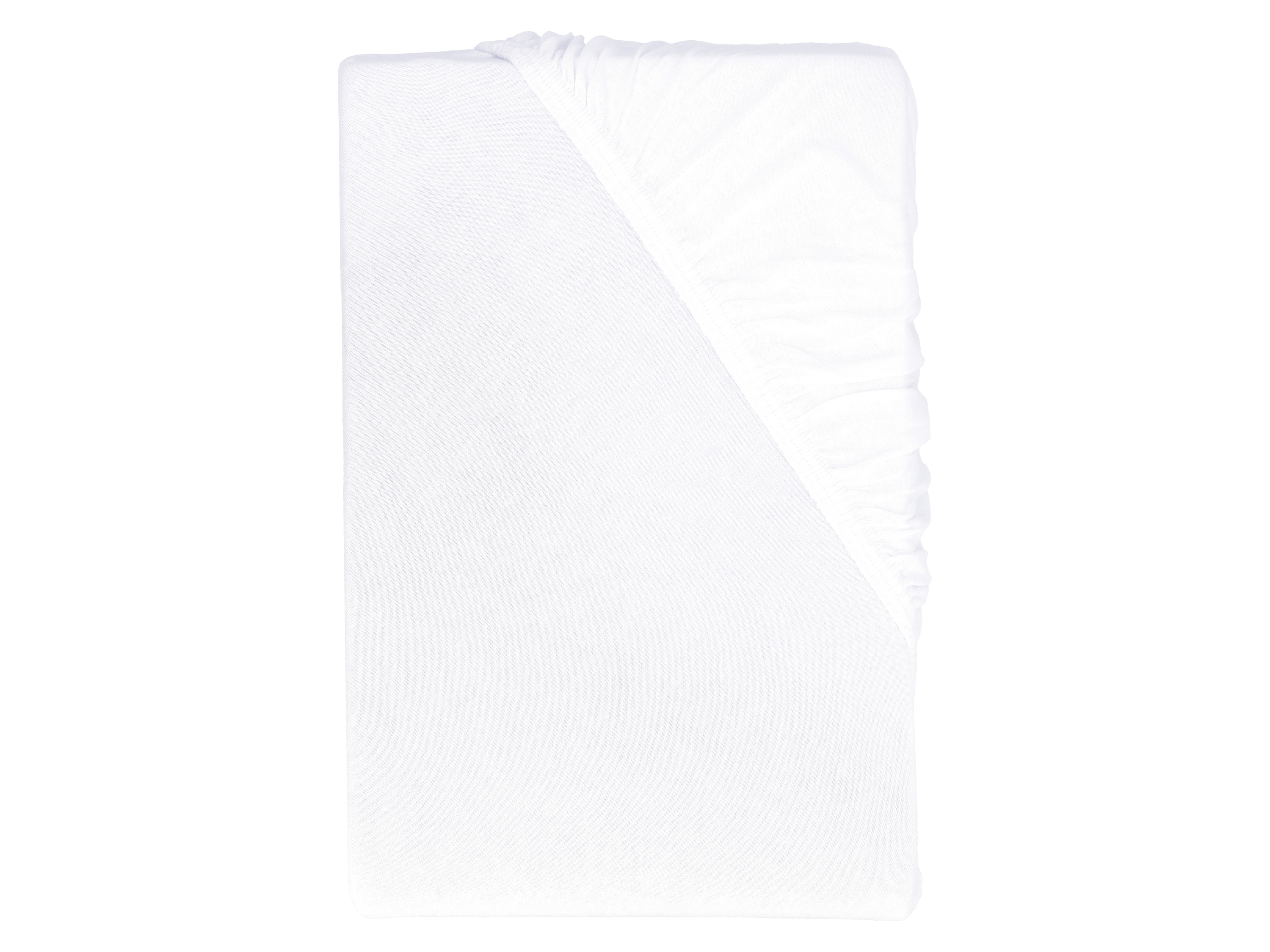 LIVARNO® Prześcieradło z dżerseju z gumką, 180-200 x 200 cm (Biały)