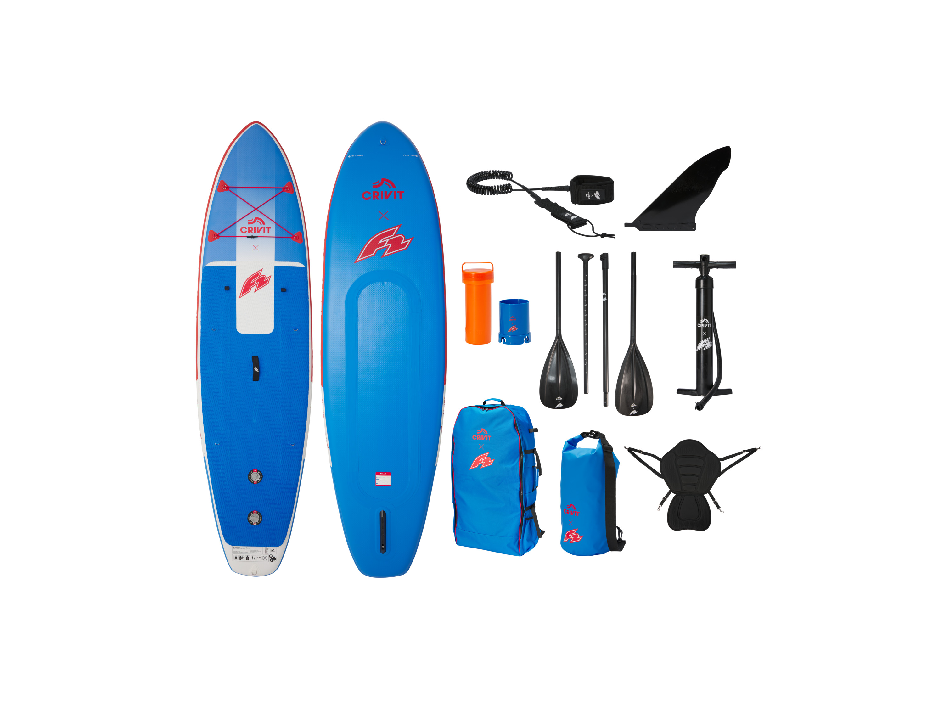 CRIVIT X F2 Deska SUP Allround, dwukomorowa