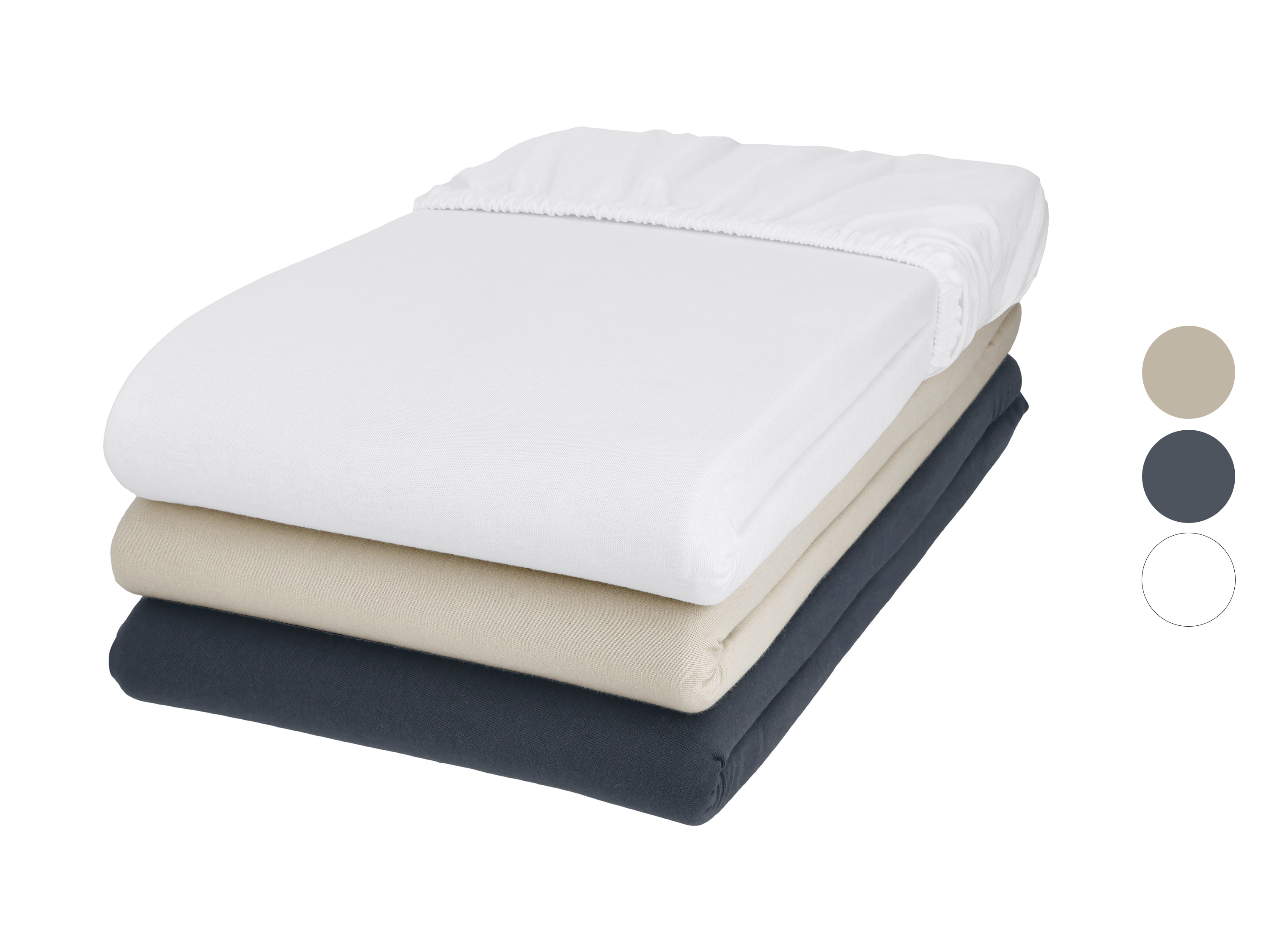 LIVARNO® Prześcieradło z dżerseju z gumką bi-elastic, 180-200 x 200 cm