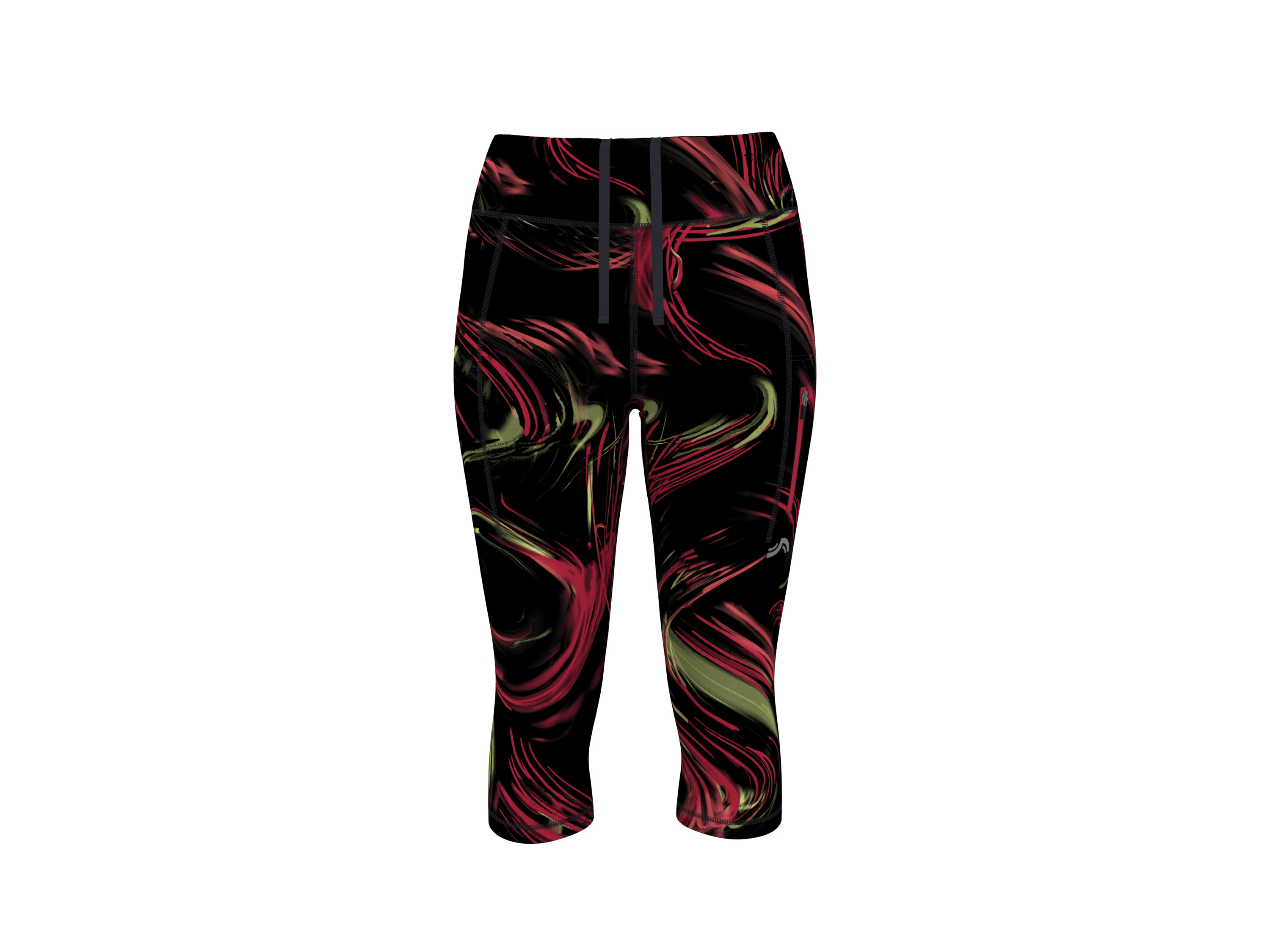 CRIVIT Legginsy funkcyjne damskie capri (Wzorzysty, S(36/38))
