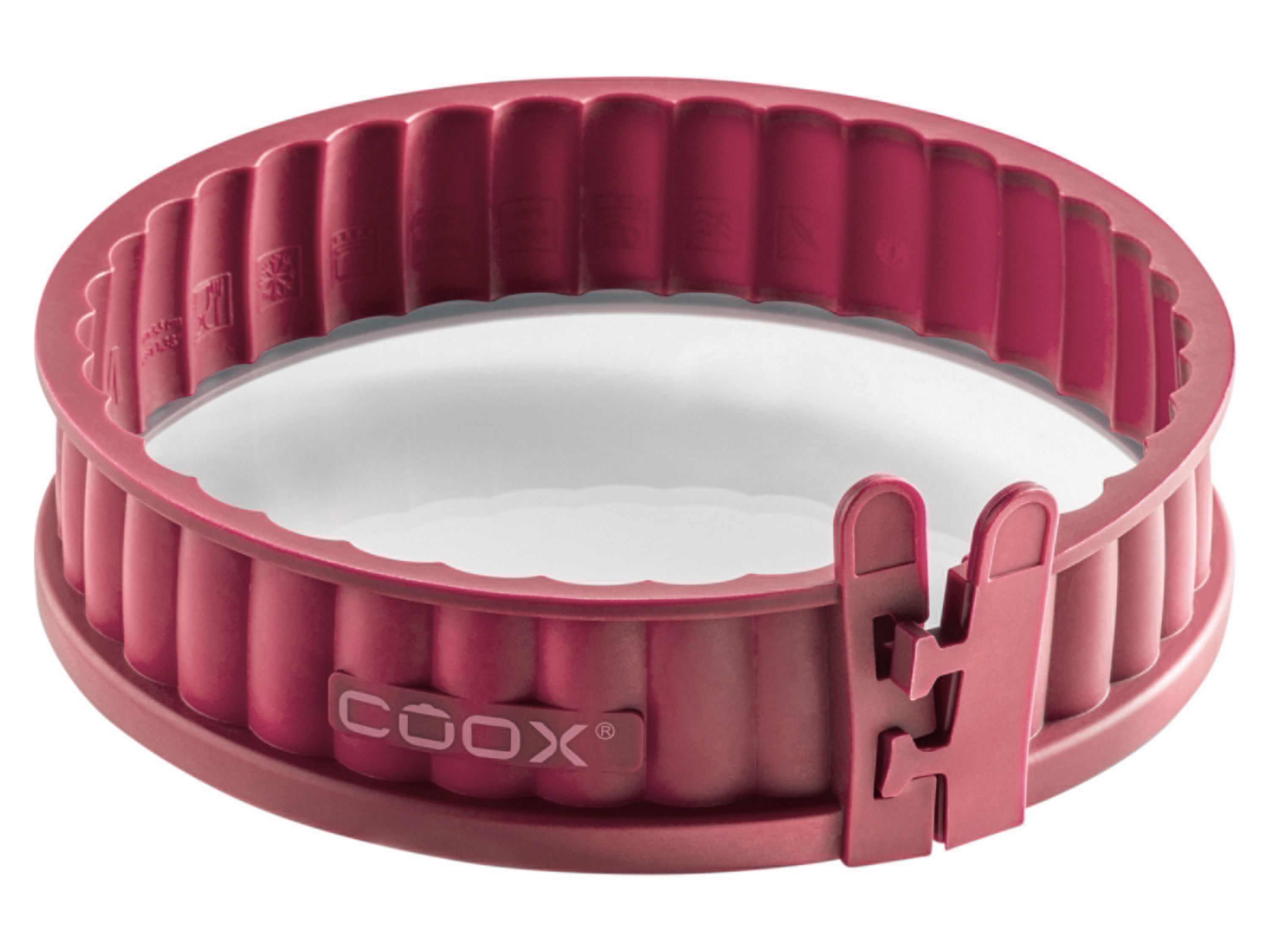 COOX Forma do quiche ze szklanym dnem, Ø 18 cm (Bordowy)
