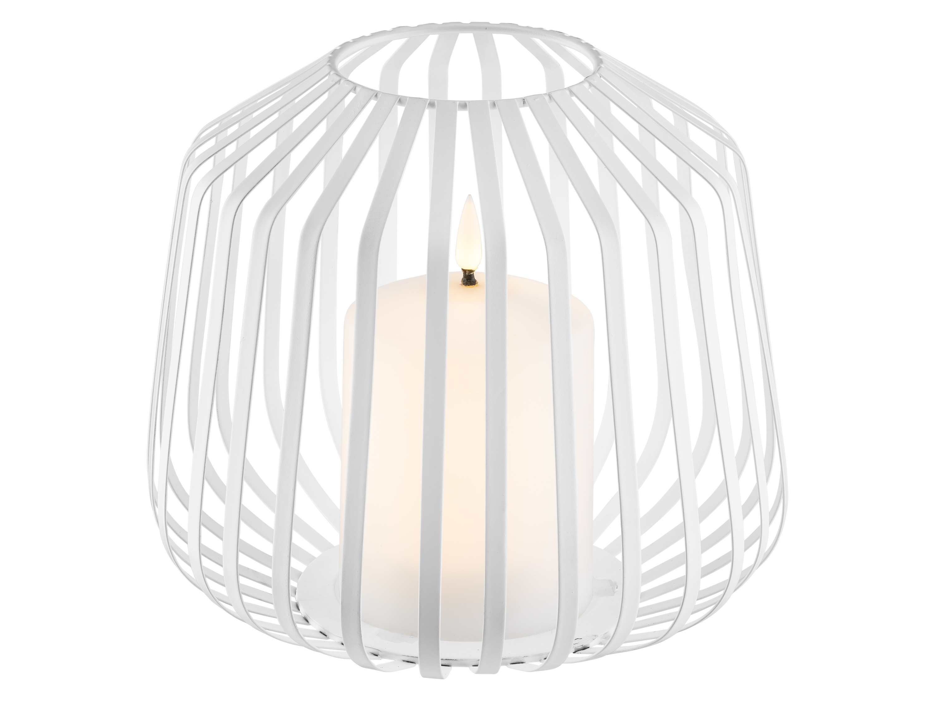 LIVARNO® Świeca LED w metalowym koszu (Biały)
