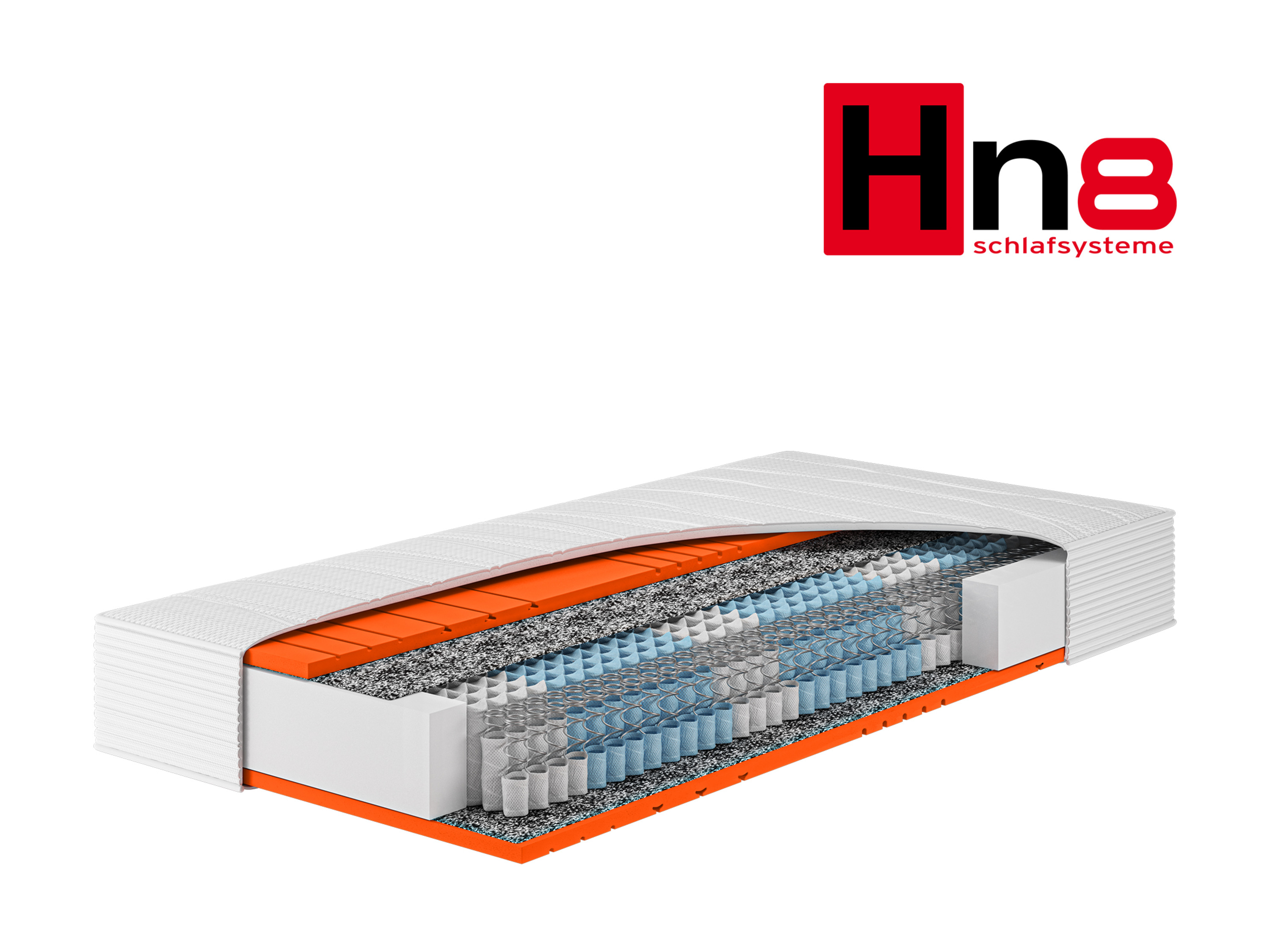 HN8 SCHLAFSYSTEME Materac kieszeniowy XXL Dynamic XXL z 7 strefami, do 200 kg (H5, 160 x 200 cm)
