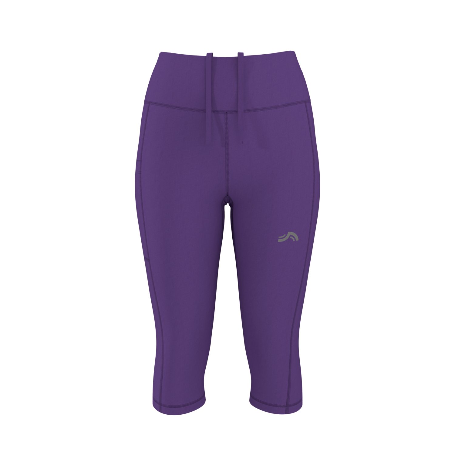 CRIVIT Legginsy capri funkcyjne damskie, z kieszenią na telefon (Lila, L(44/46))