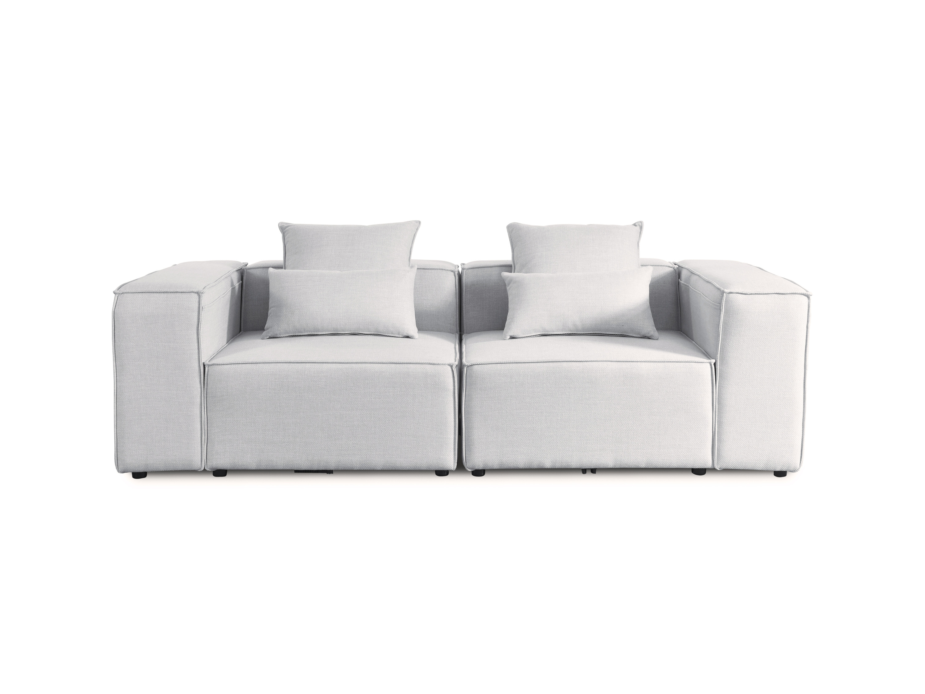 HOME DELUXE Sofa narożna VERONA (S, Jasnoszary)