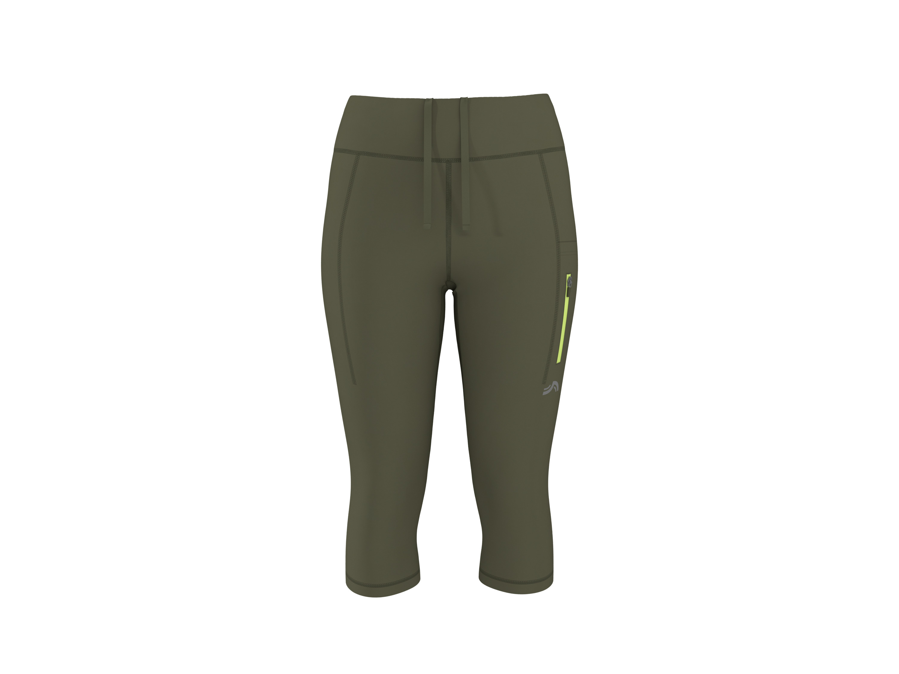 CRIVIT Legginsy funkcyjne damskie capri (Zielony, XS (32/34))