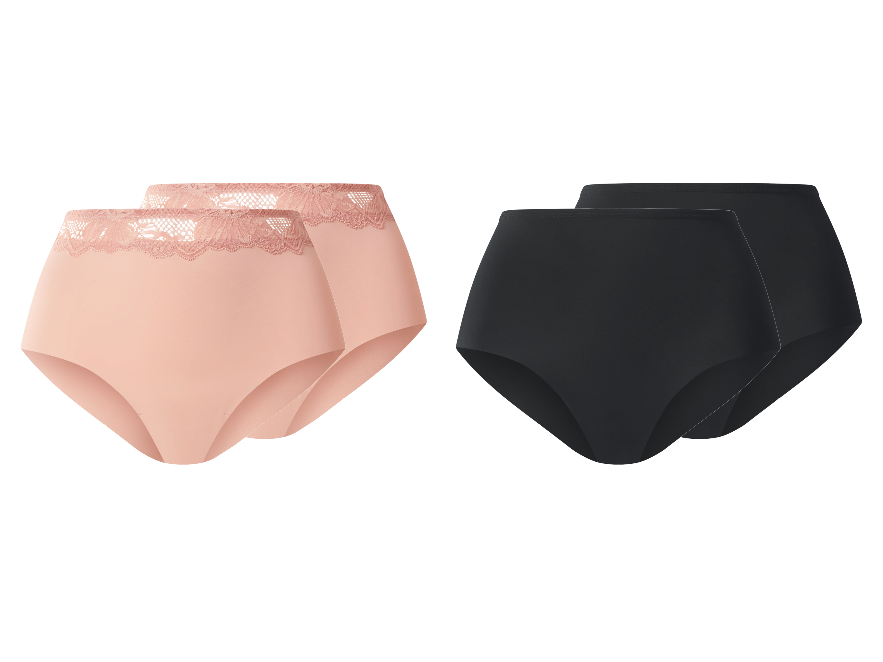 ESMARA® Figi damskie z wysokim stanem, 2 pary