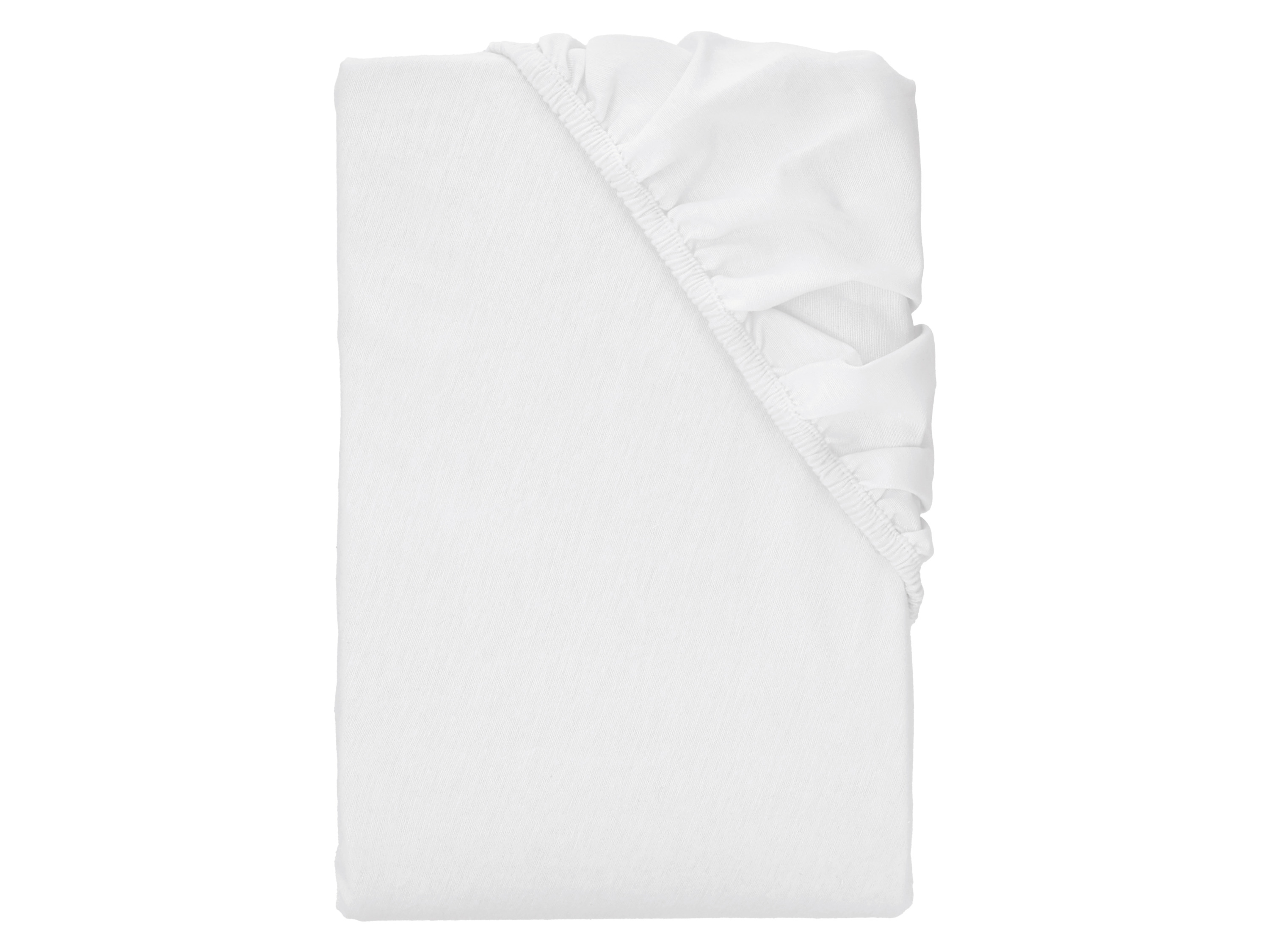 LIVARNO® Prześcieradło z gumką z miękkiej flaneli, 180-200 x 200 cm (Biały)