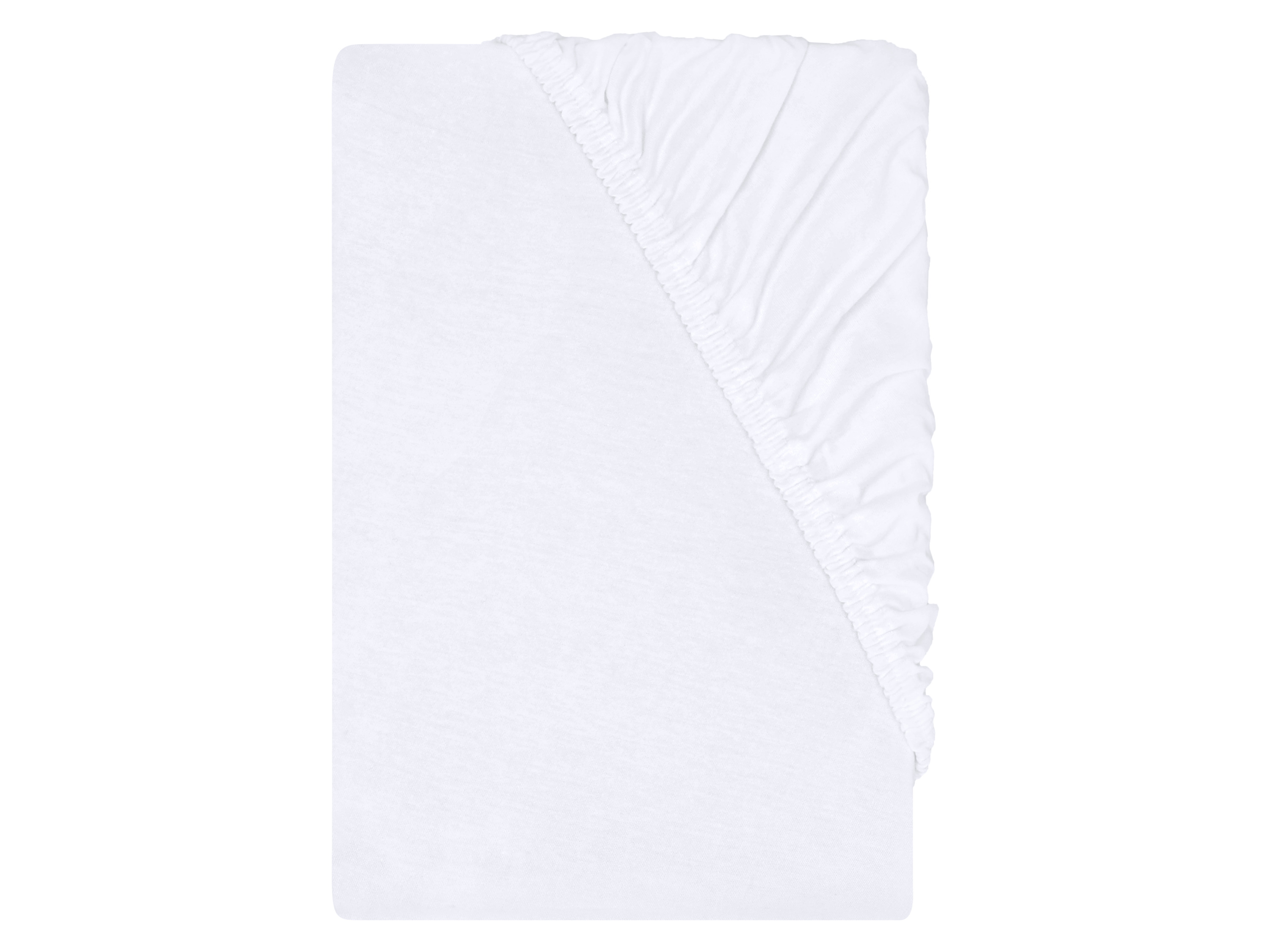 LIVARNO® Prześcieradło dżersejowe z gumką, 180-200 x 200 cm (Biały)