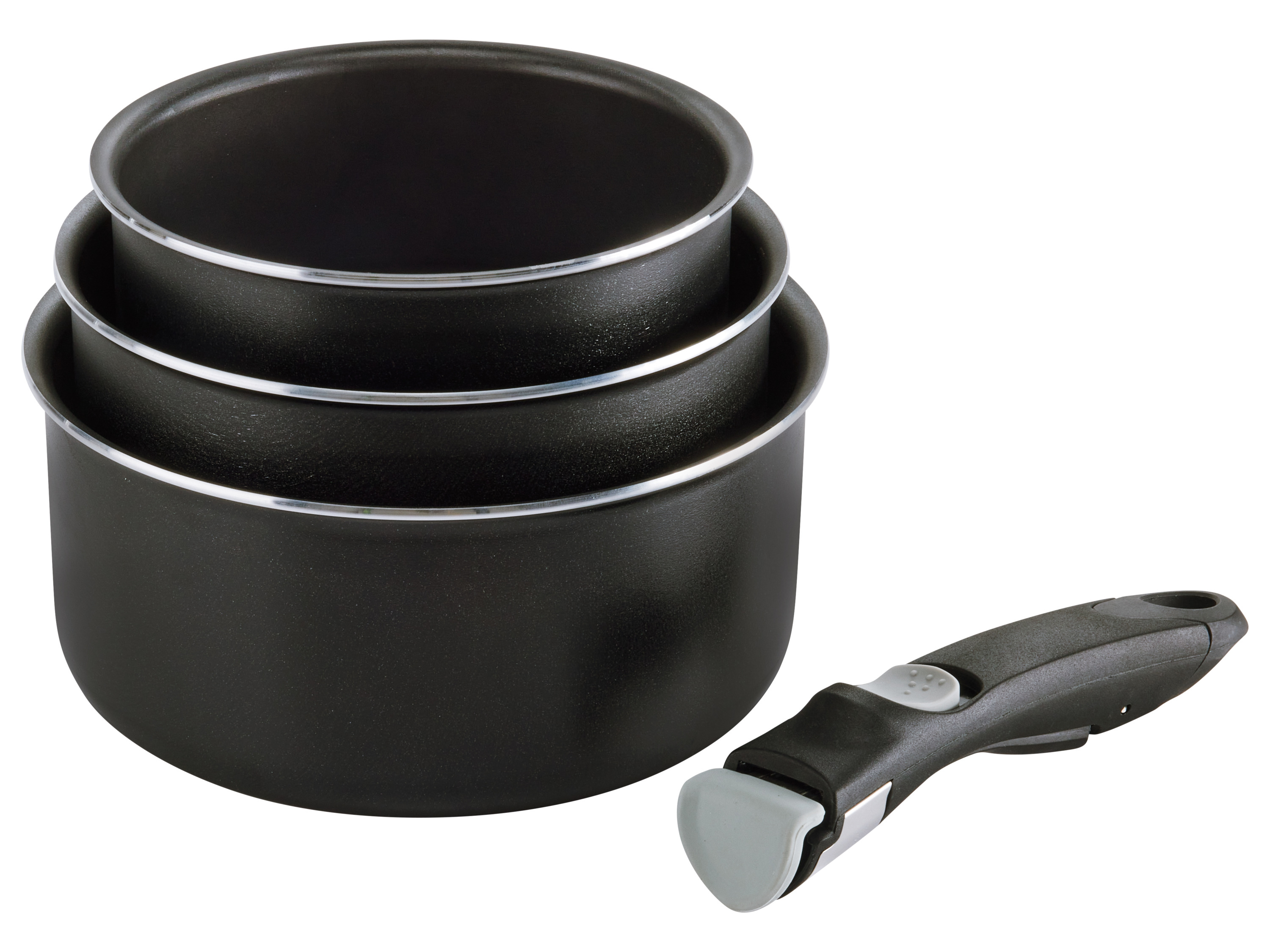 CRIVIT Aluminiowy zestaw patelni lub rondli, 4 elementy (Zestaw garnków)