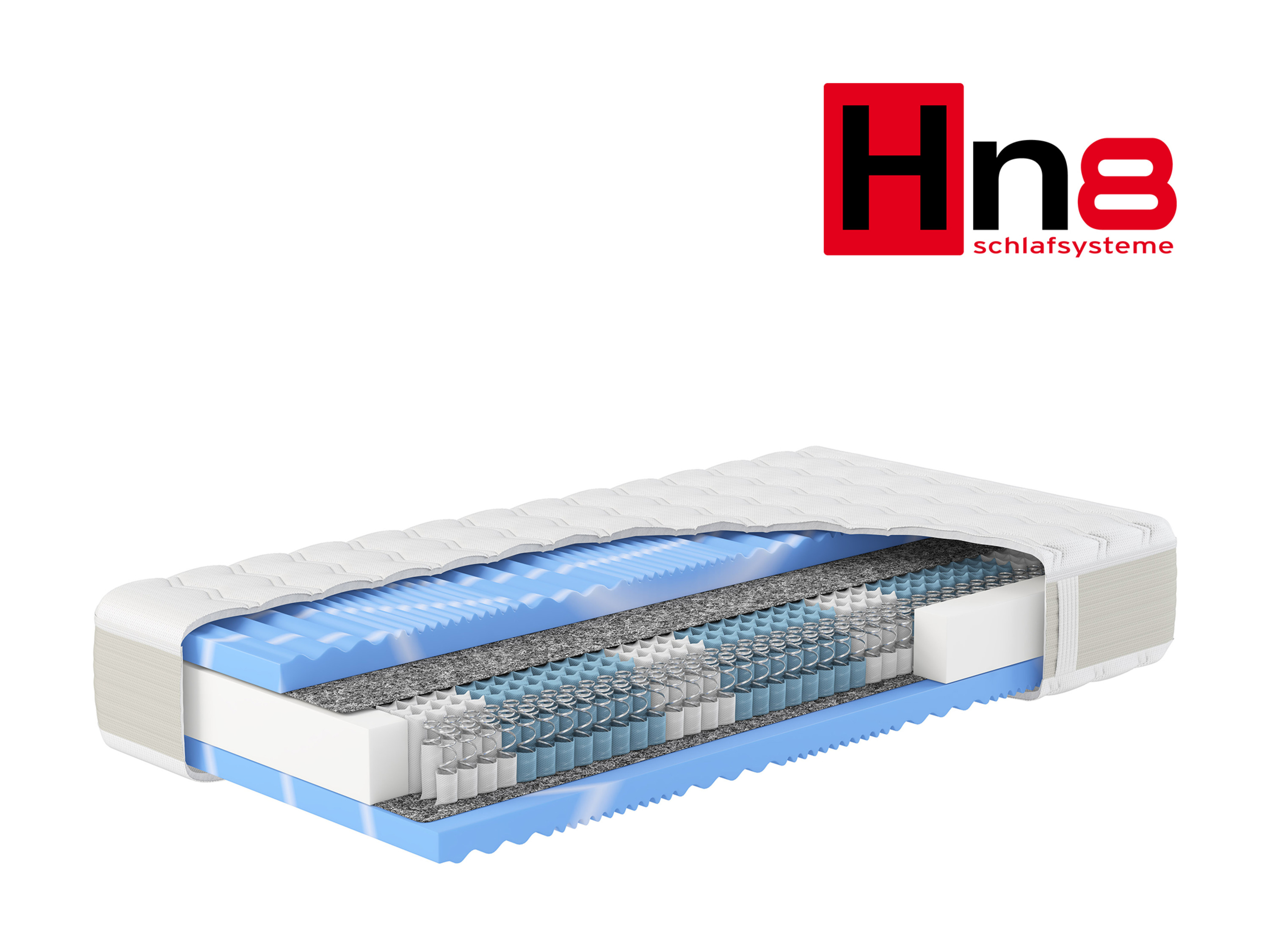 HN8 SCHLAFSYSTEME Materac kieszeniowy 7-strefowy Gelstar T-1000 (H3, 90 x 190)