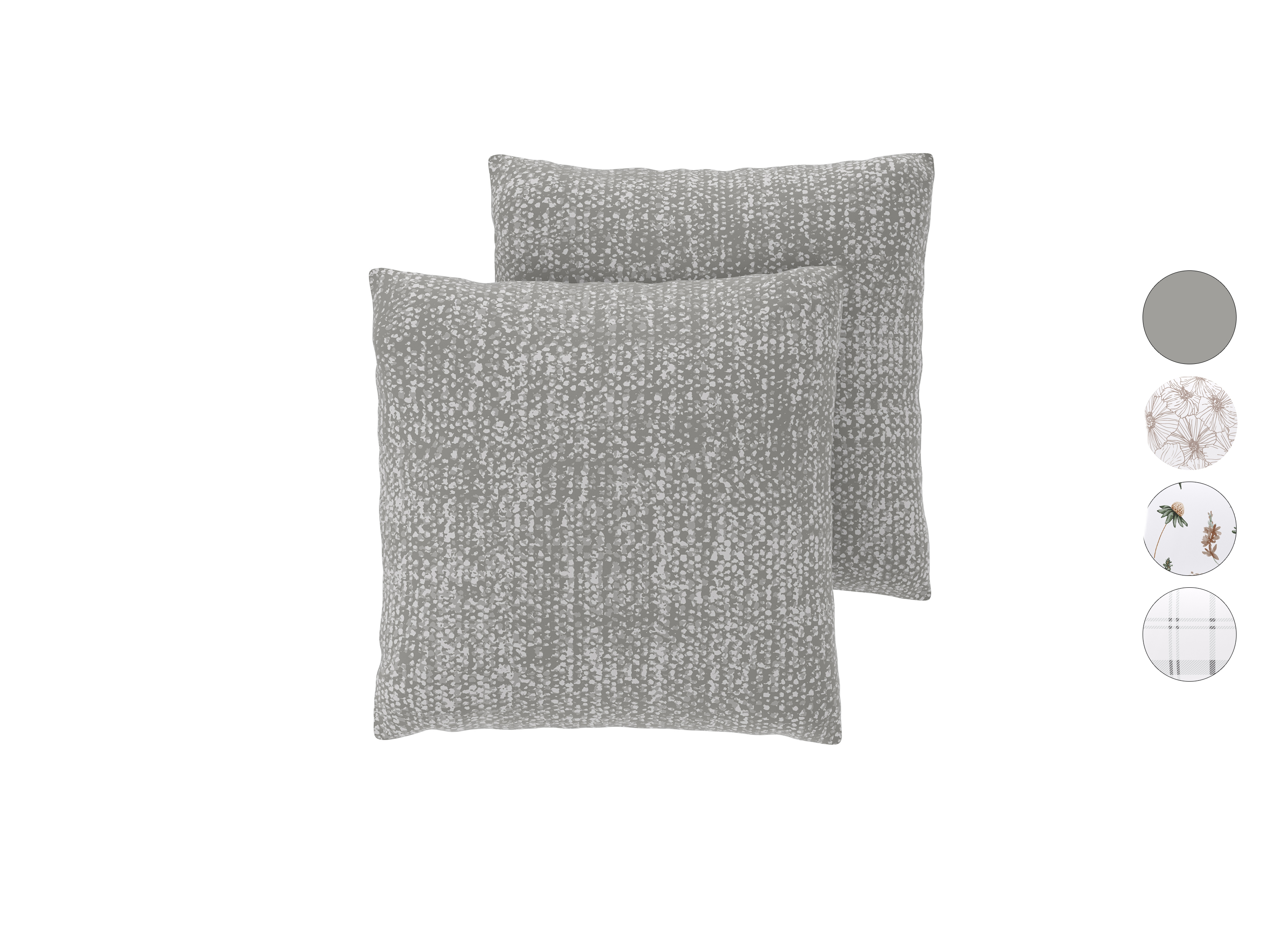 LIVARNO® Poszewki lud dwustronne poszewki na poduszki z delikatnej flaneli, 40 x 40 cm, 2 sztuki