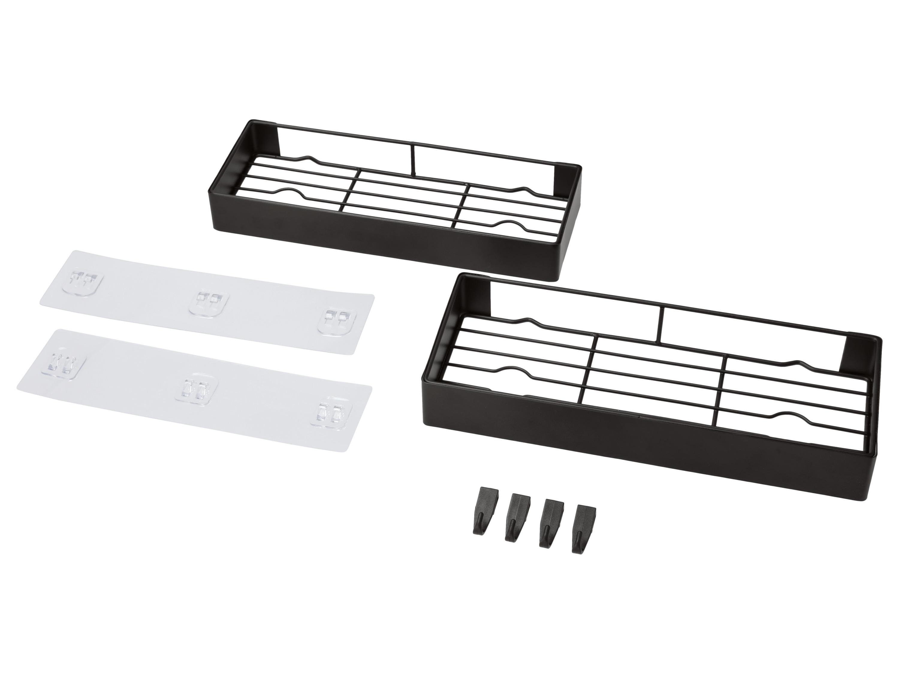 LIVARNO® Półki pod prysznic i do wanny, 2 sztuki (Prostokątny)