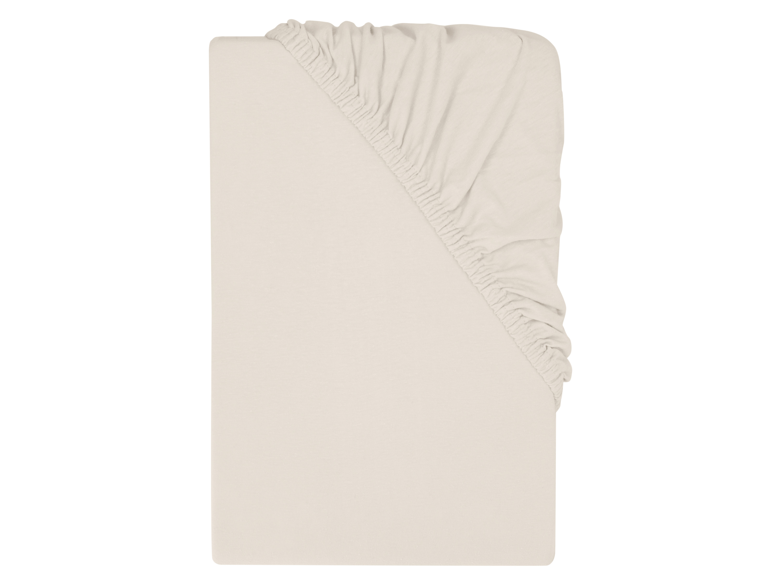 LIVARNO® Prześcieradło z gumką z lnem, 140-160 x 200 cm (Beżowy)