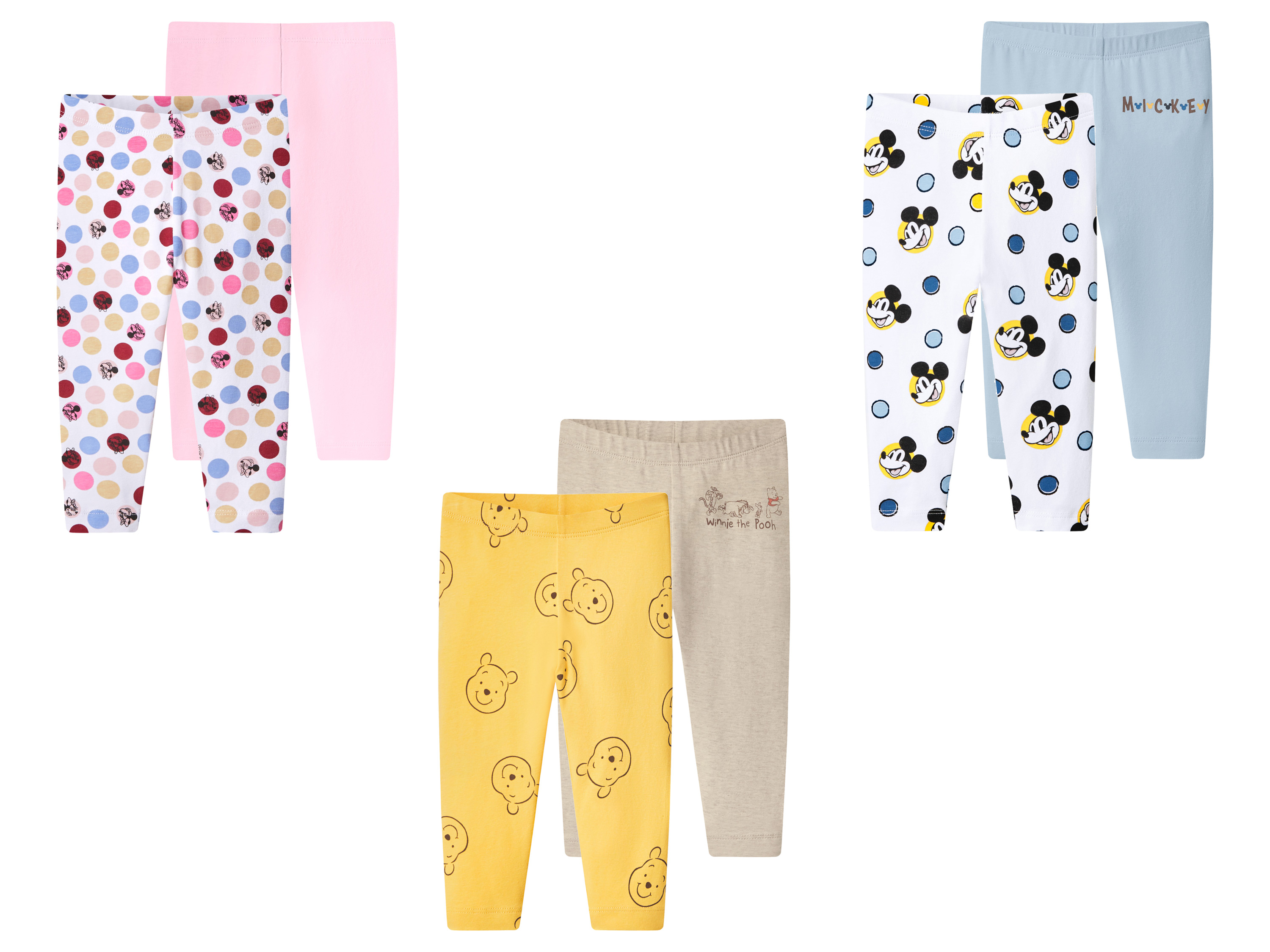 LUPILU® Legginsy niemowlęce, 2 pary