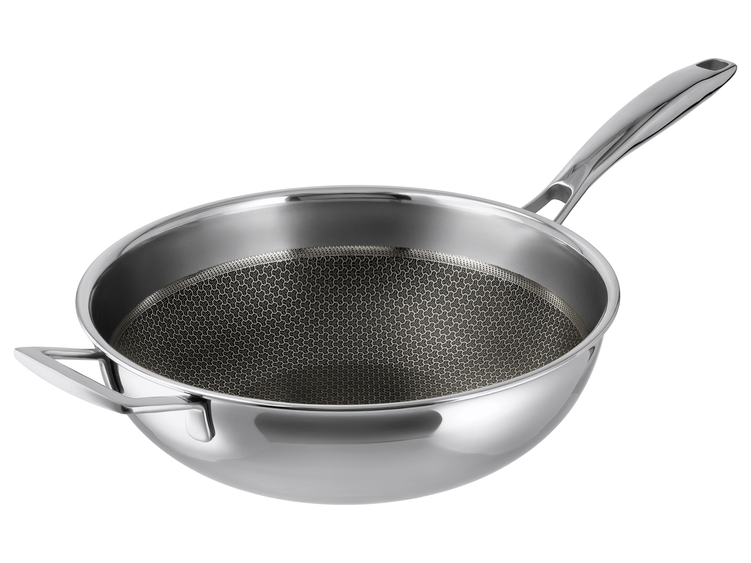 SILVERCREST® Wok ze stali szlachetnej o strukturze plastra miodu, ⌀ 28 cm