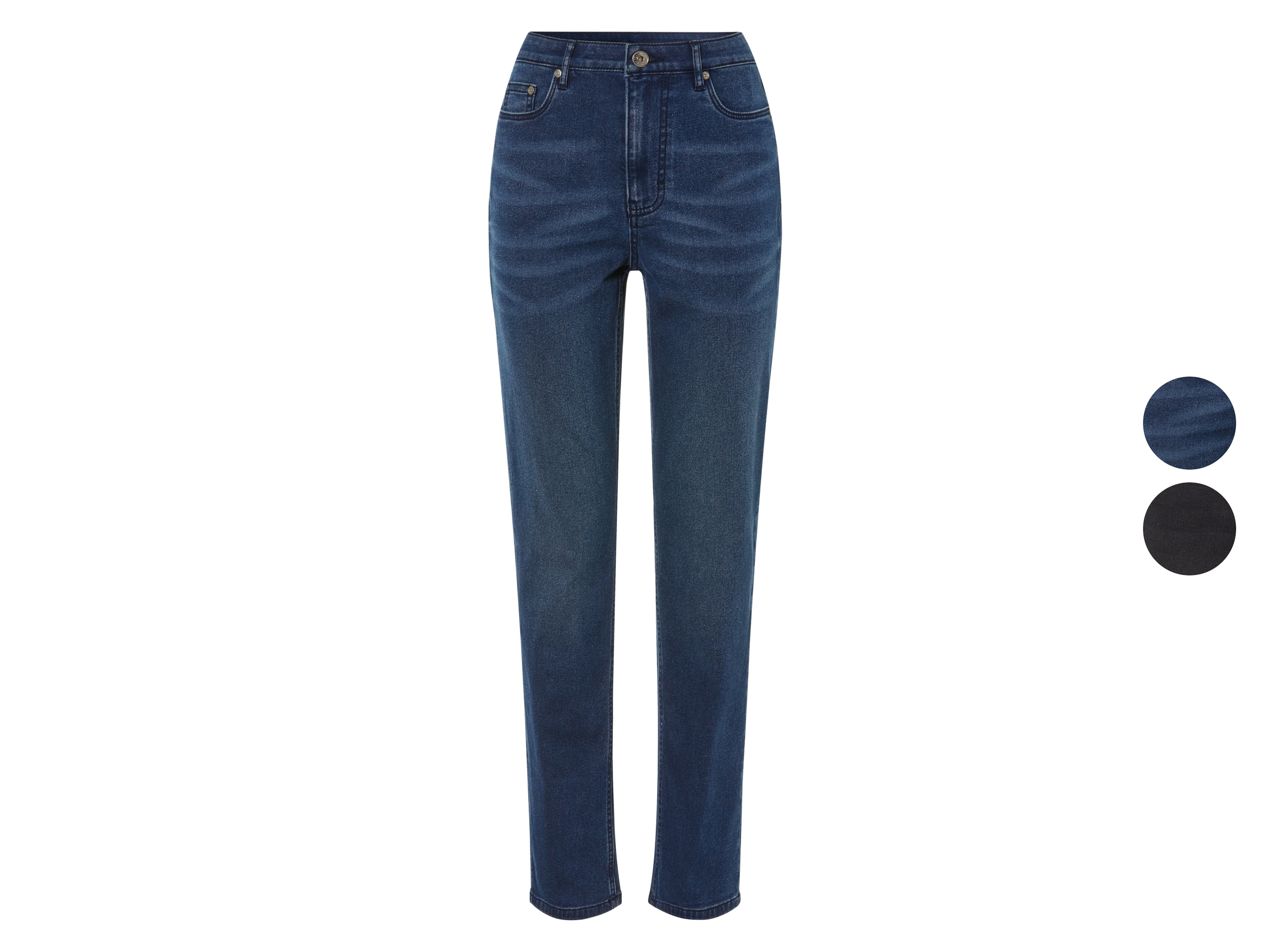 ESMARA® Jeansy damskie straight fit, termiczne
