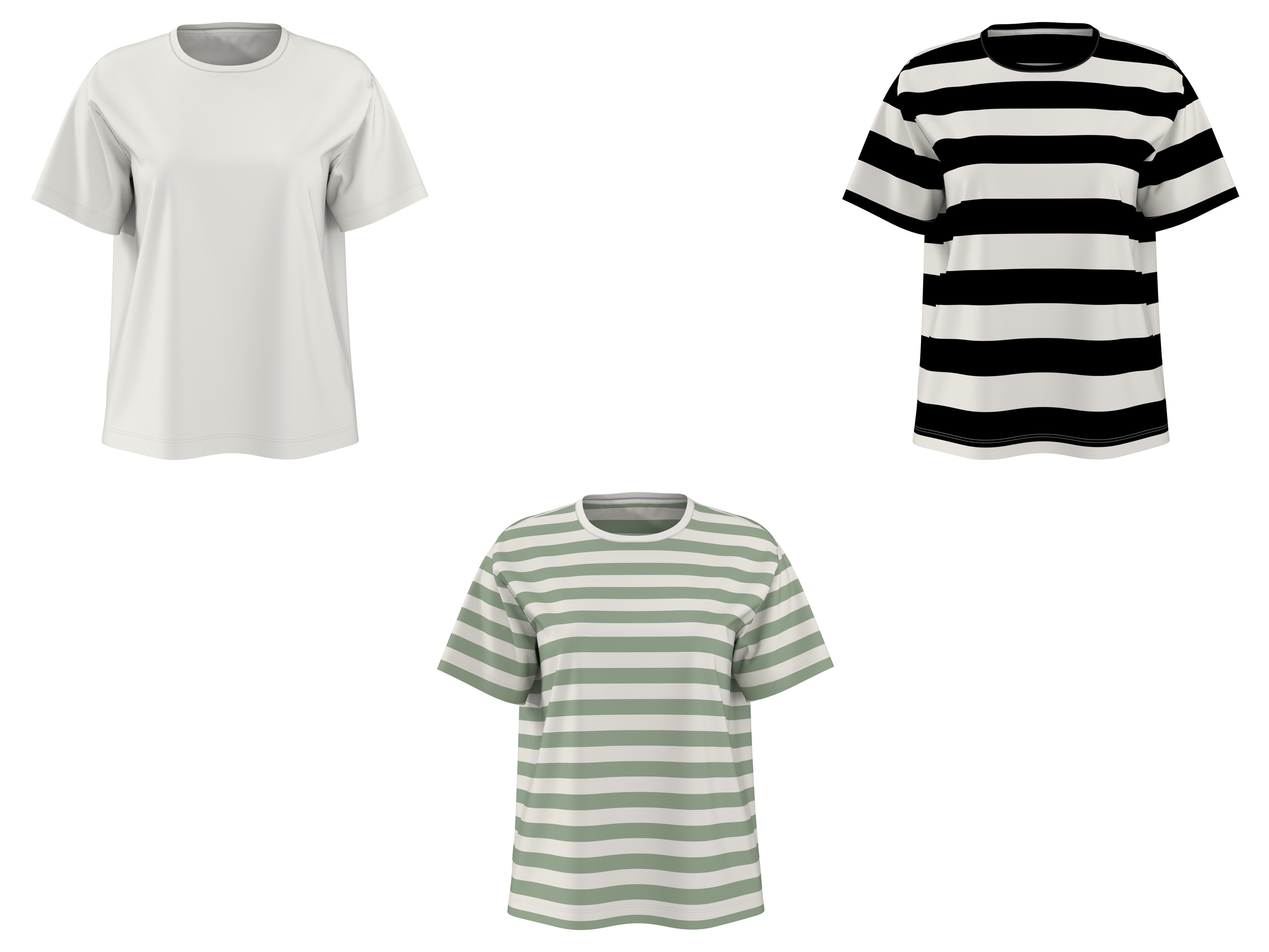 ESMARA® T-shirt damski z biobawełny