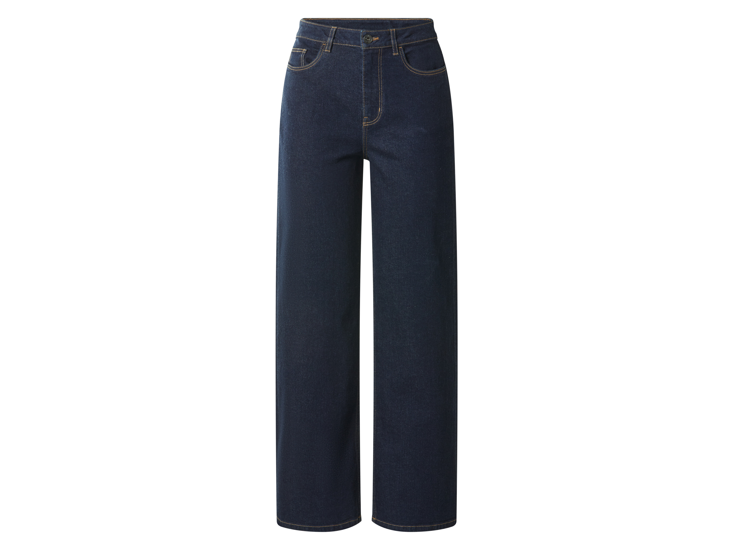 ESMARA® Jeansy damskie wide leg z wysokim stanem