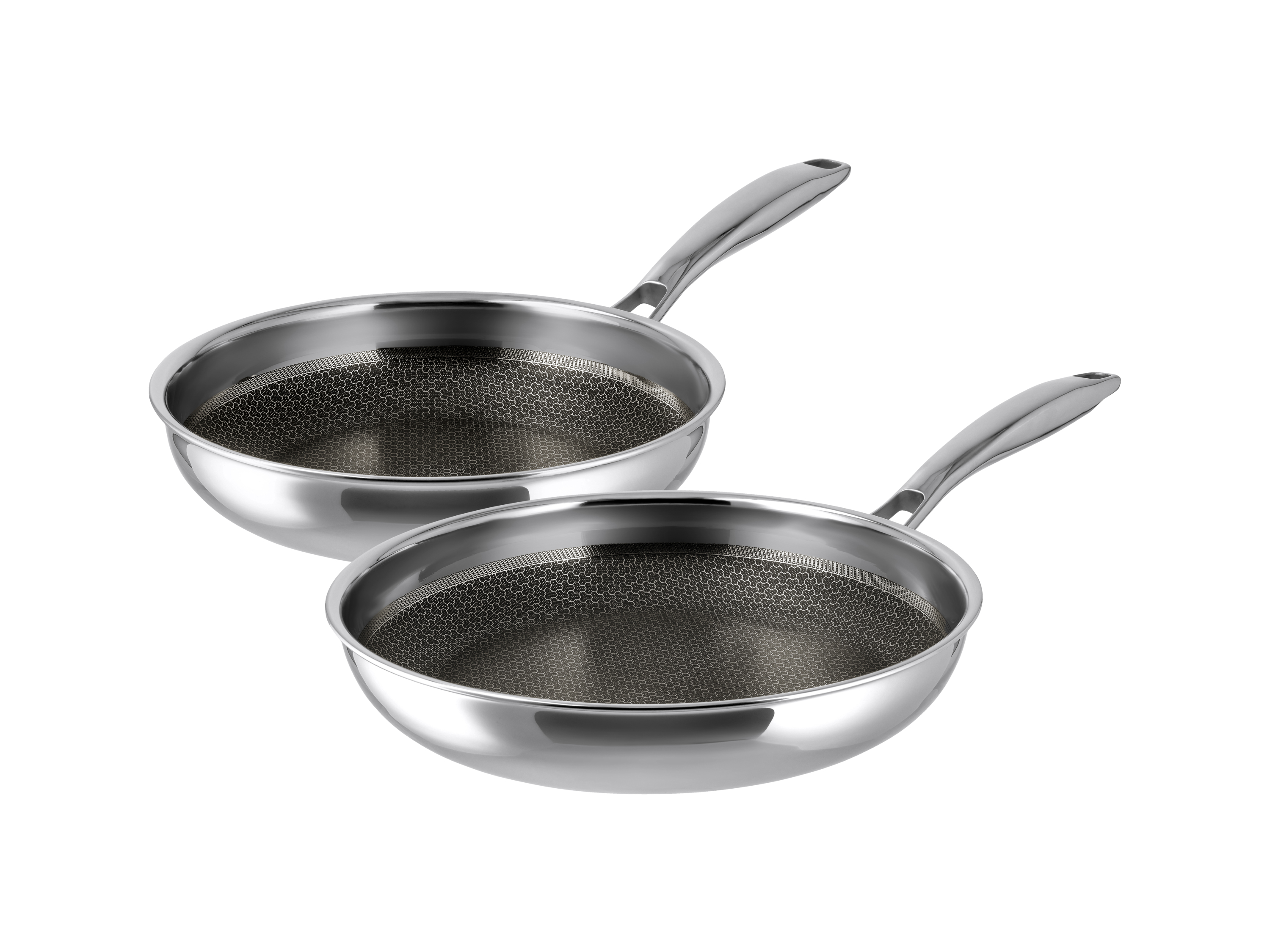 SILVERCREST® Zestaw 2 patelni premium ze stali nierdzewnej, Ø24 i Ø28 cm
