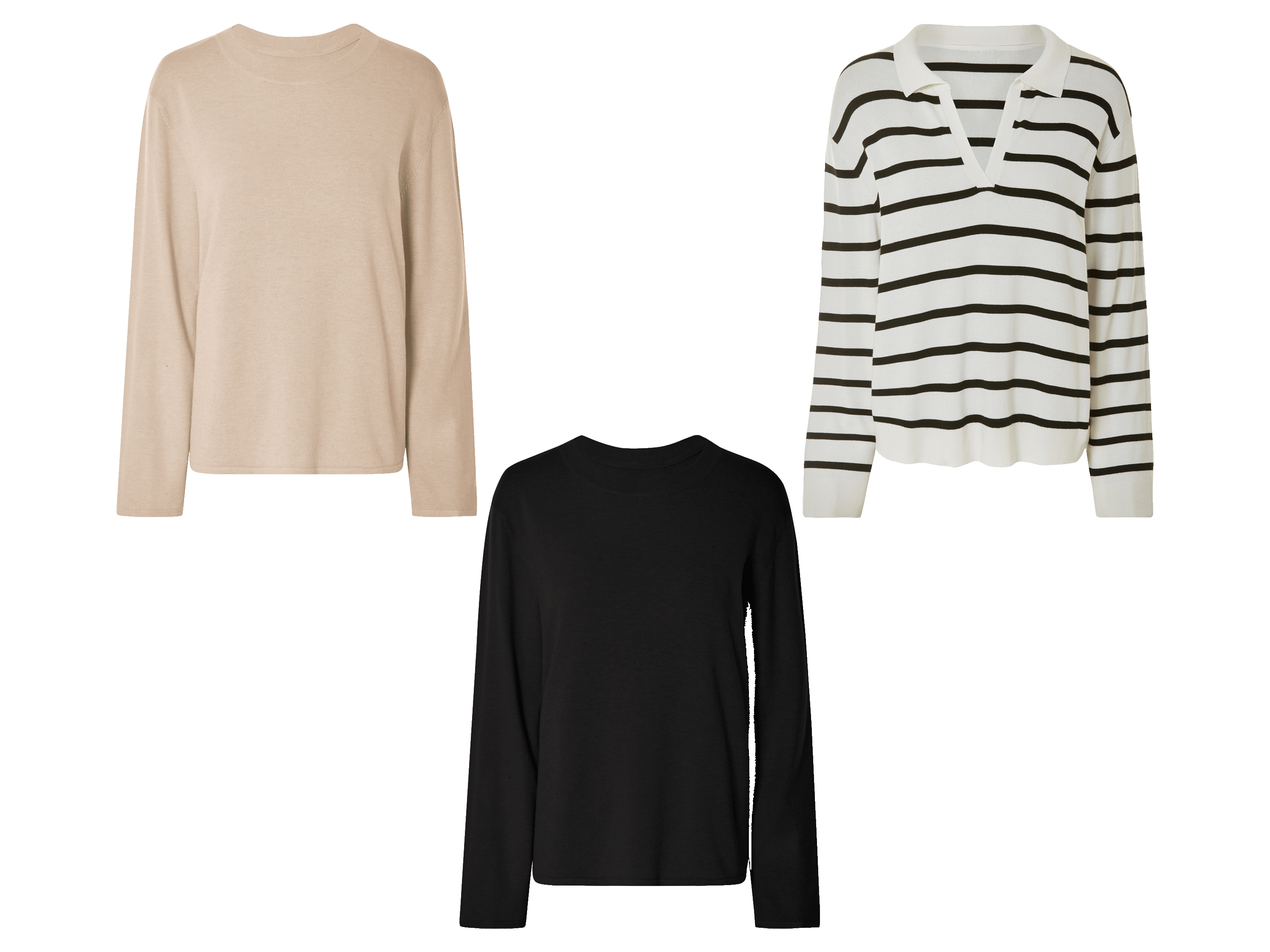 ESMARA® Sweter damski z cienkiej dzianiny