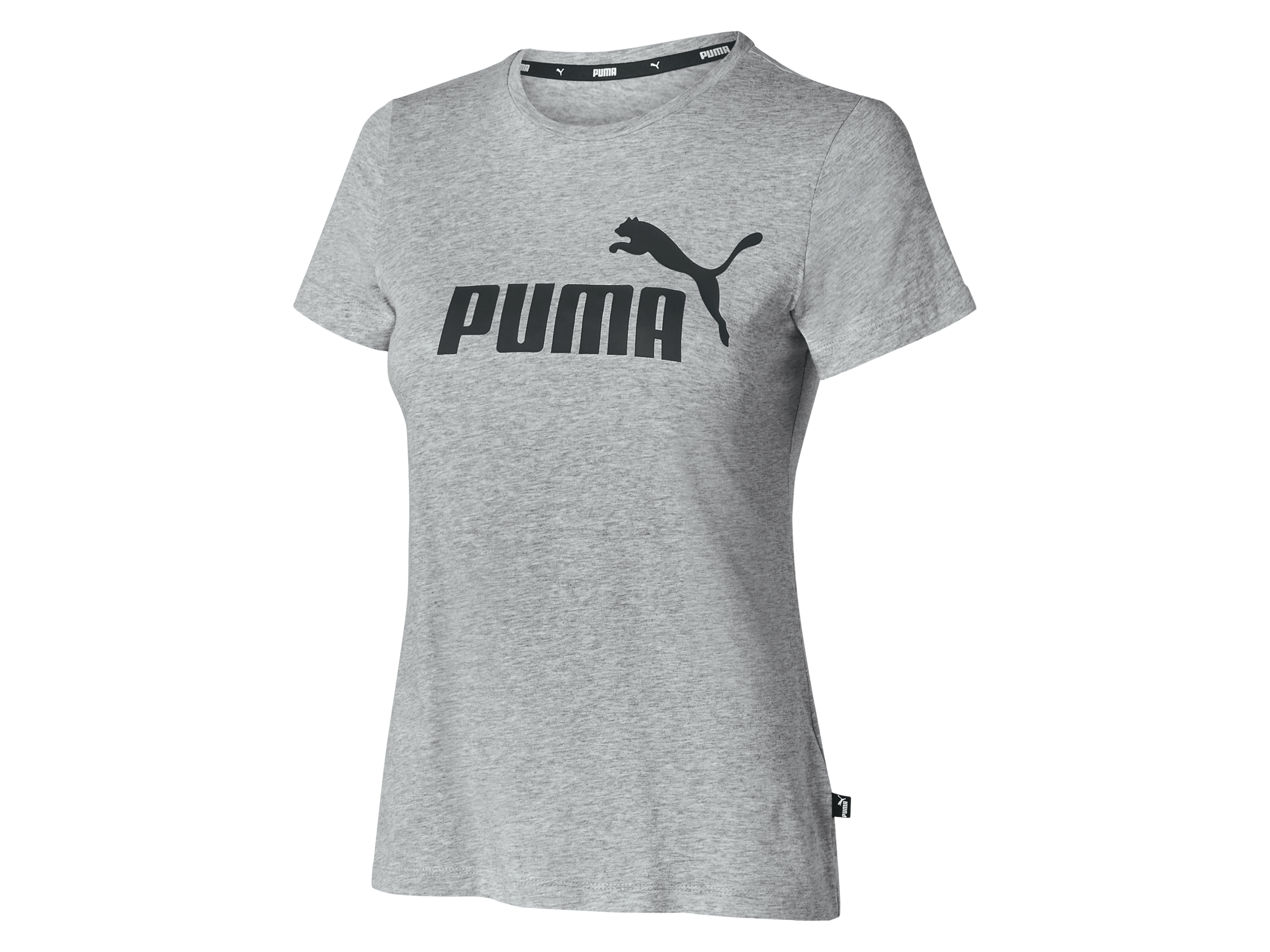 PUMA T-shirt damski z bawełny (Szary, S)