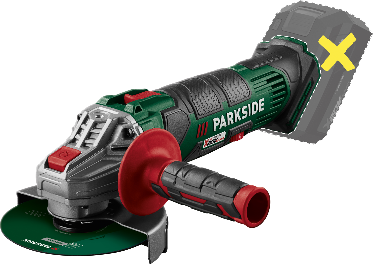 PARKSIDE® Akumulatorowa szlifierka kątowa 20V, PWSA 20-Li G4 (bez akumulatora i ładowarki)