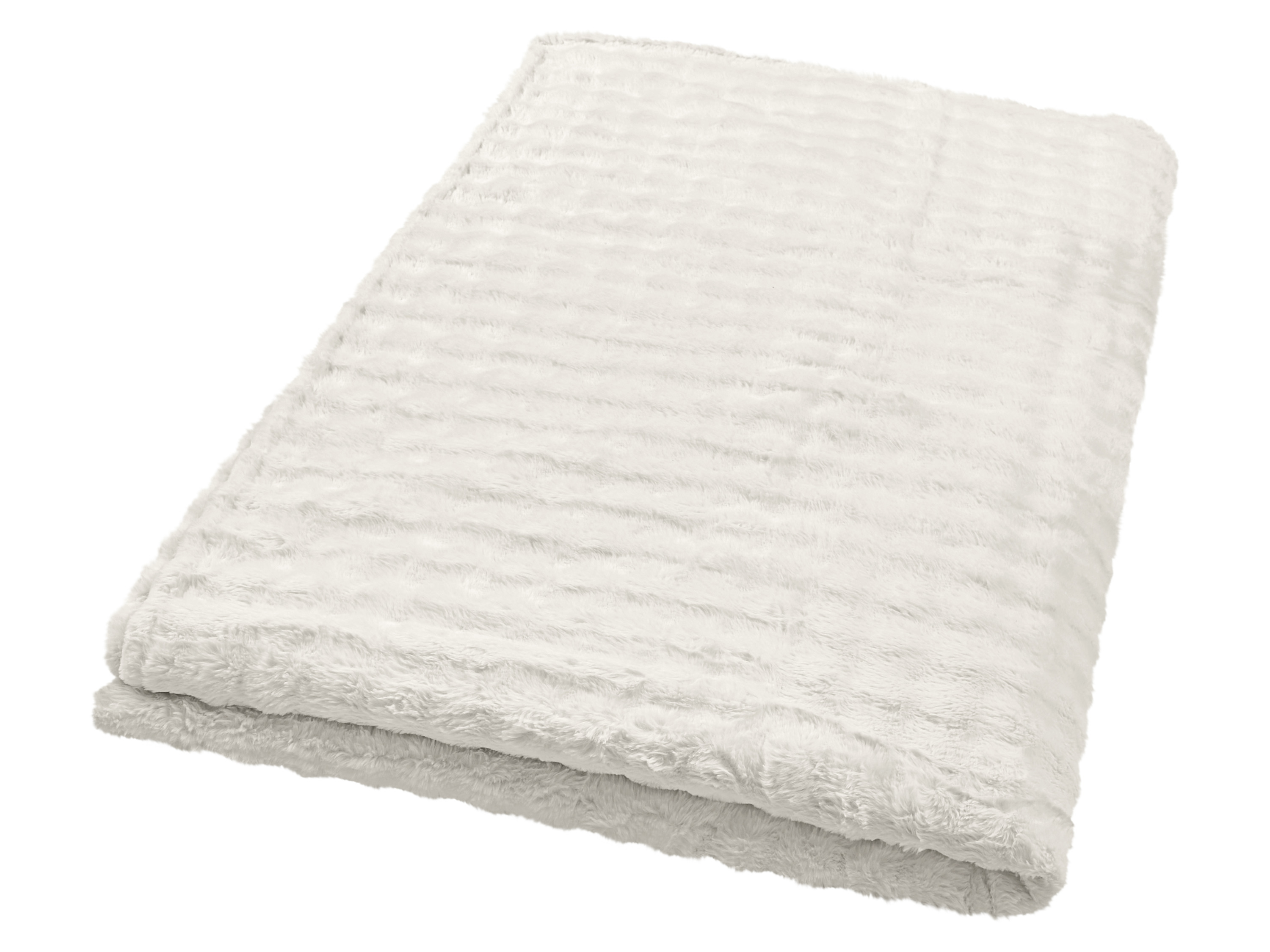 LIVARNO® Teksturowany koc, 180 x 220 cm (Biały)