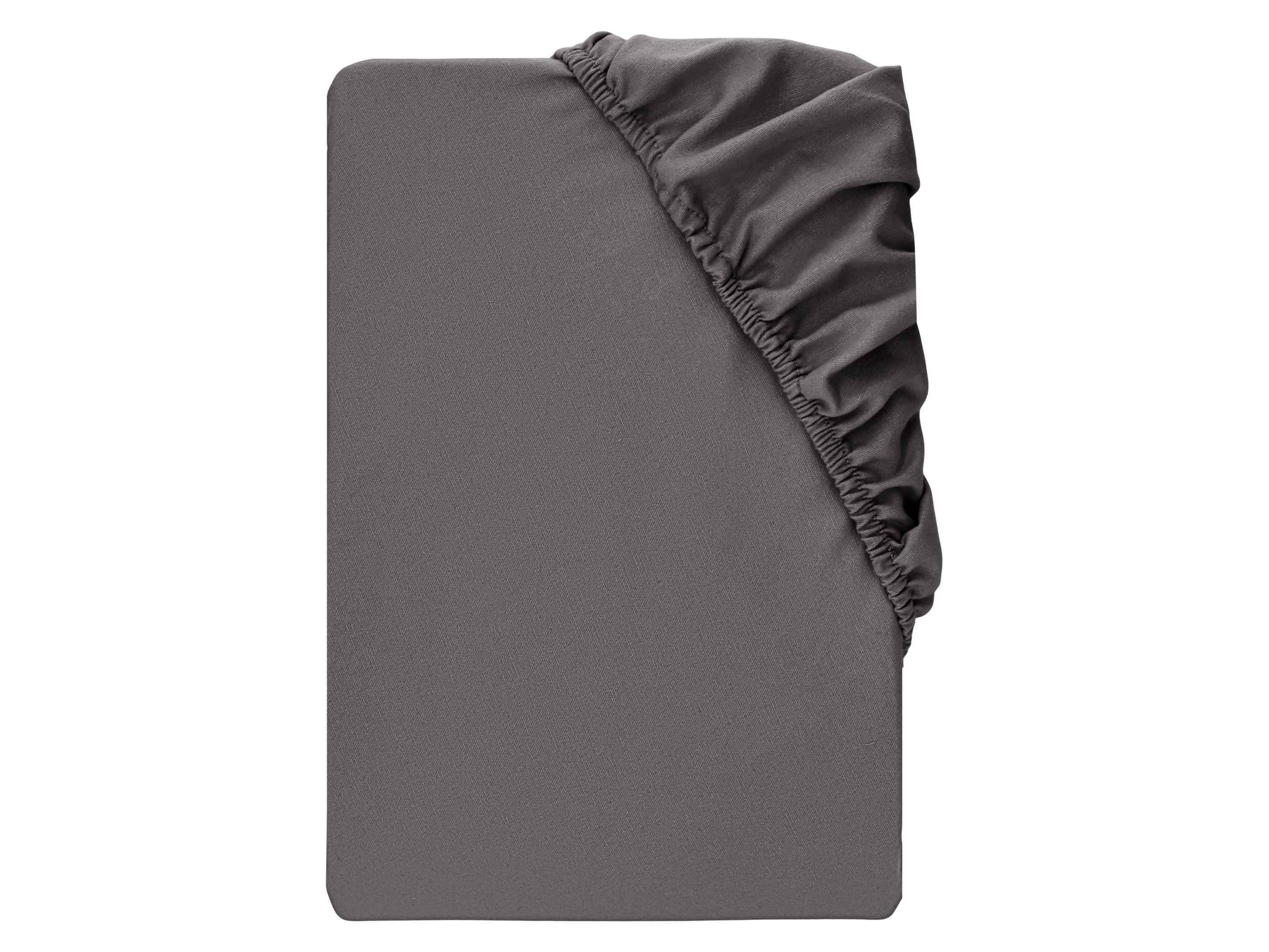 LIVARNO® Prześcieradło z gumką z miękkiej flaneli, 180-200 x 200 cm (Szary)