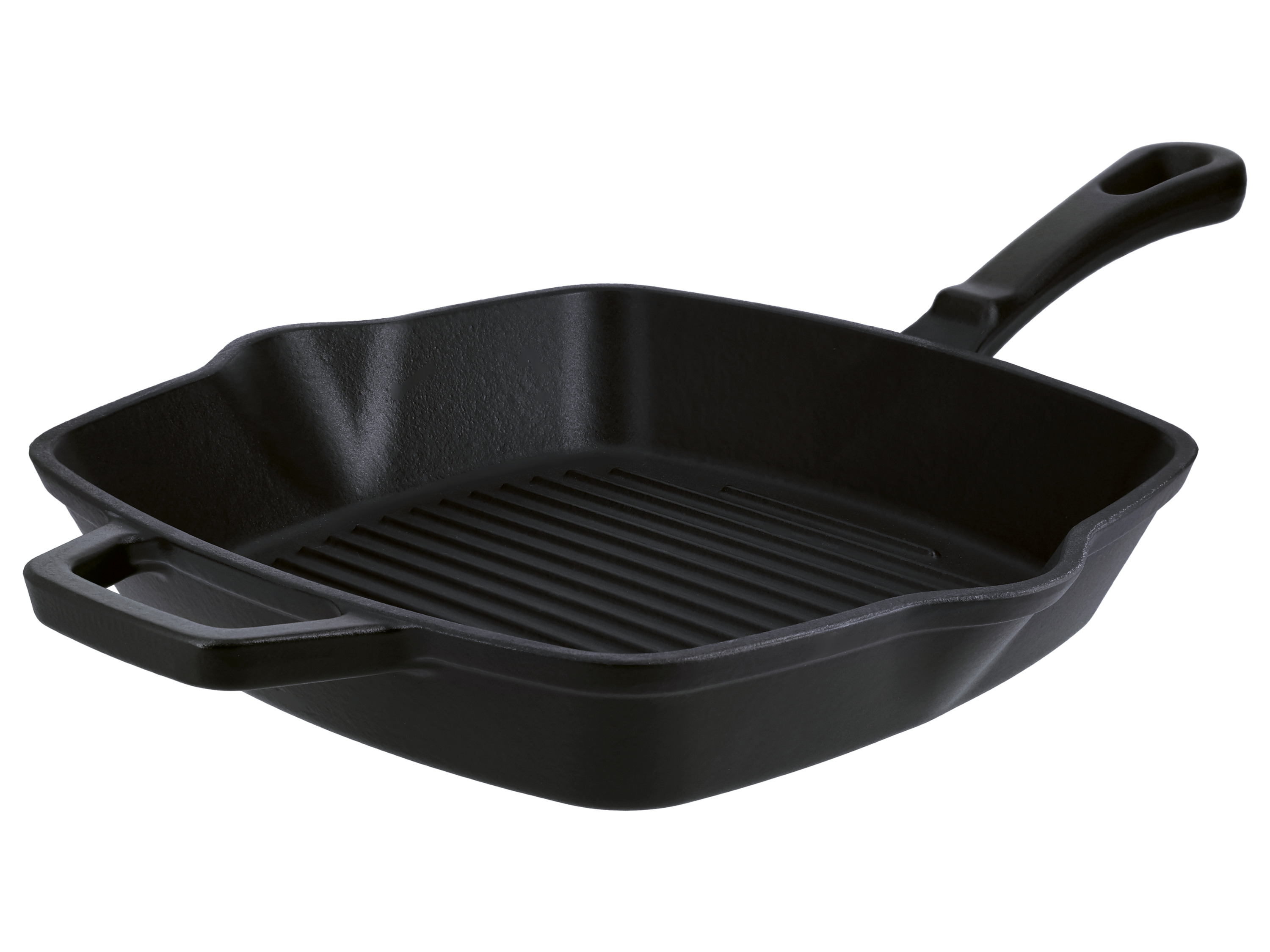 SILVERCREST® Żeliwna patelnia grillowa lub Żeliwna patelnia  (Czworokątny, Czarny)