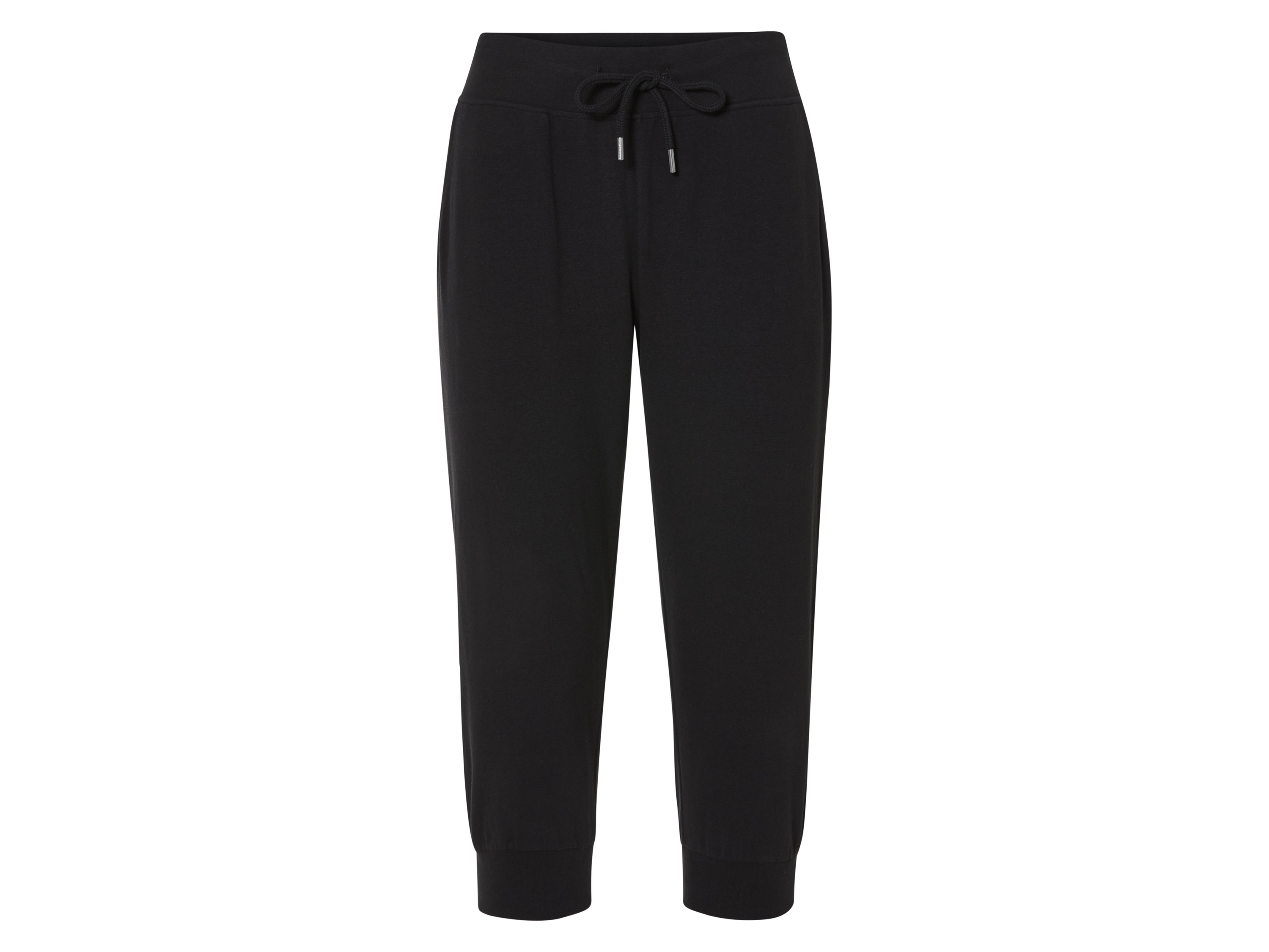 ESMARA® Spodnie damskie 3/4 z bawełną (Czarny, XS(32/34))