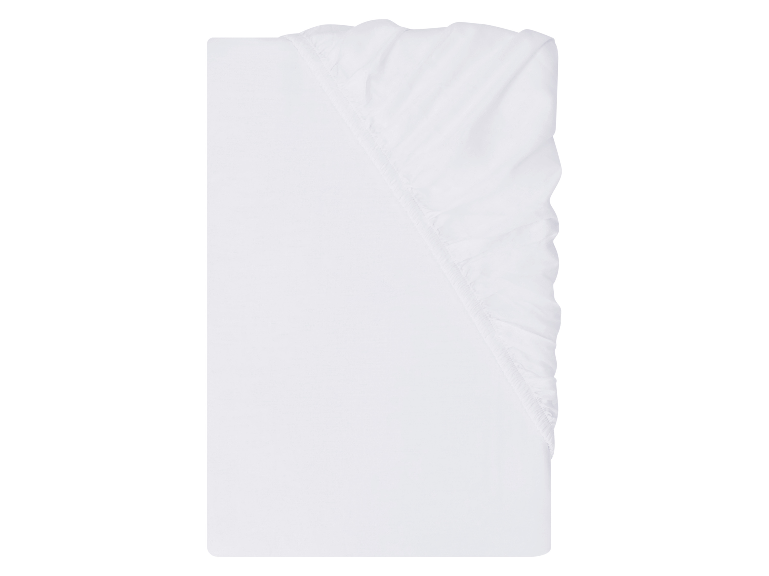 LIVARNO® Prześcieradło z bawełny satynowej z gumką, 90-100 x 200 cm (Biały)