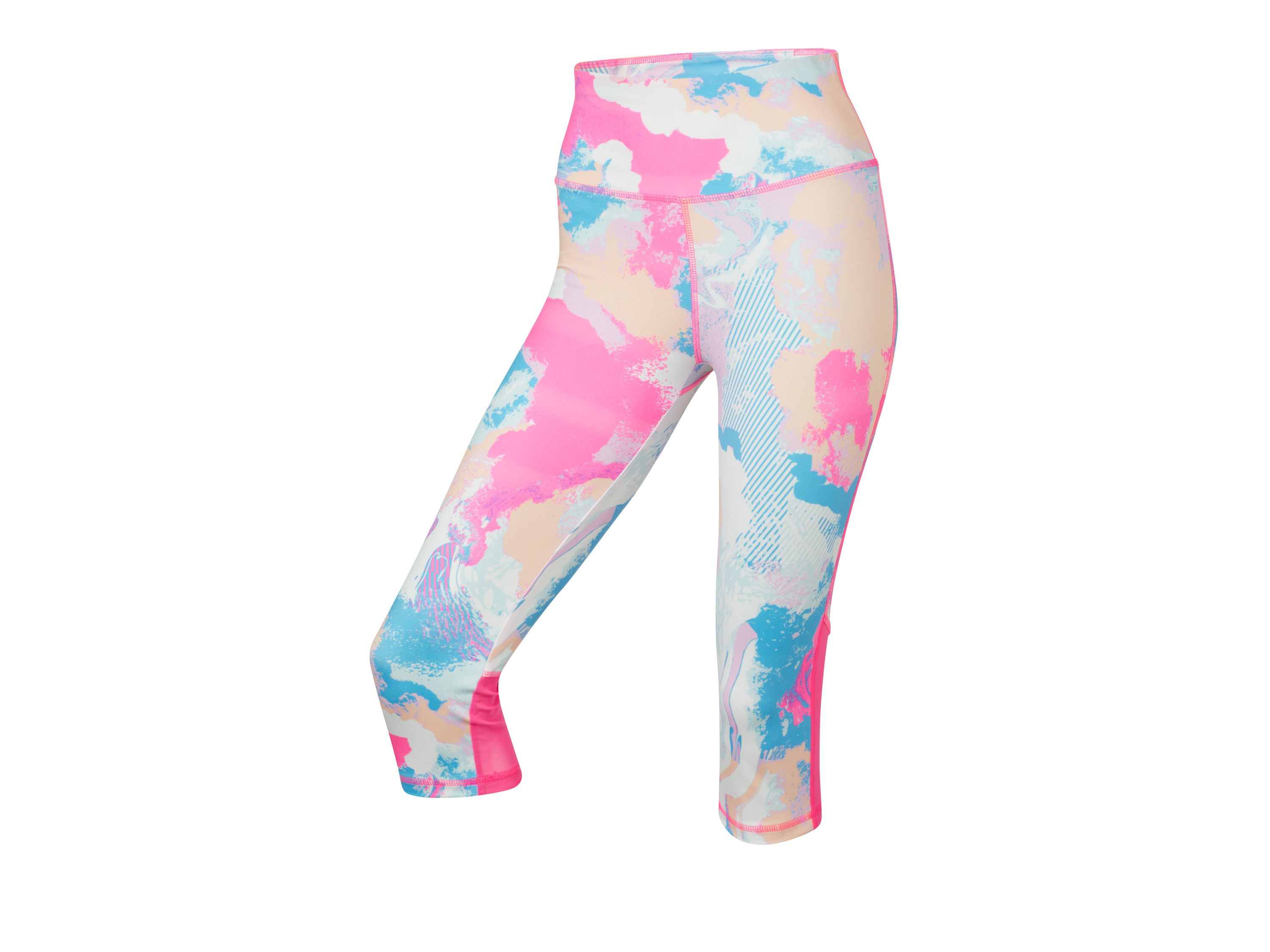 CRIVIT Spodnie funkcyjne damskie 3/4 (Wzorzysty, XS (32-34))