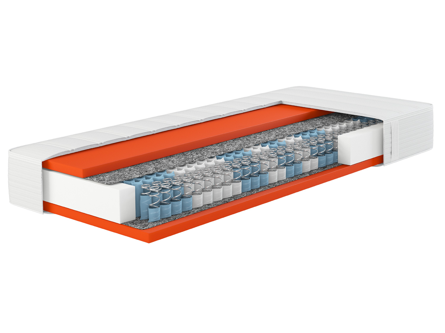 HN8 SCHLAFSYSTEME Materac sprężynowy 7-strefowy Dynamic TFK (H2, 160 x 200)