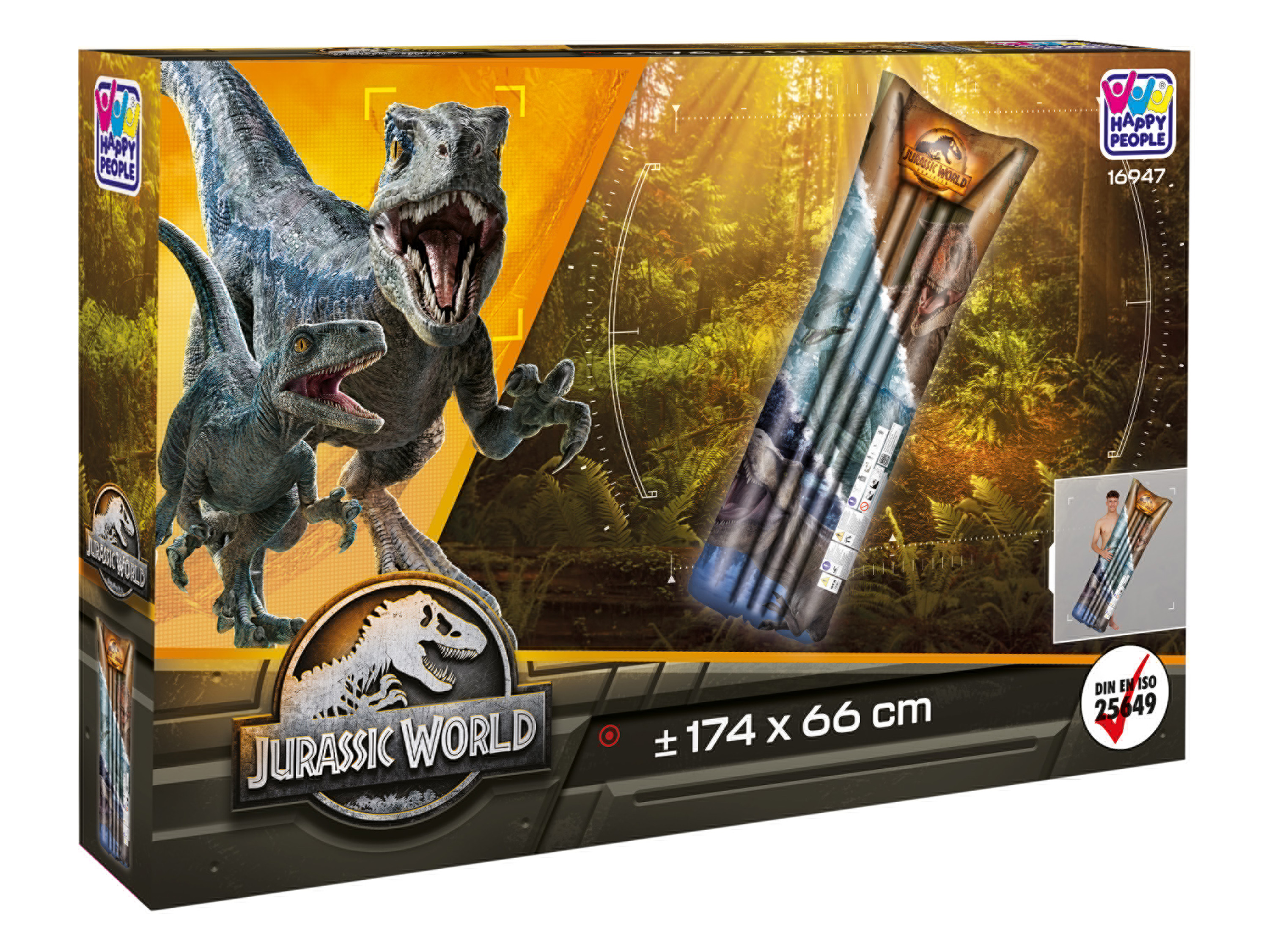 JURASSIC WORLD Materac dmuchany, 174 x 59 x 18 cm