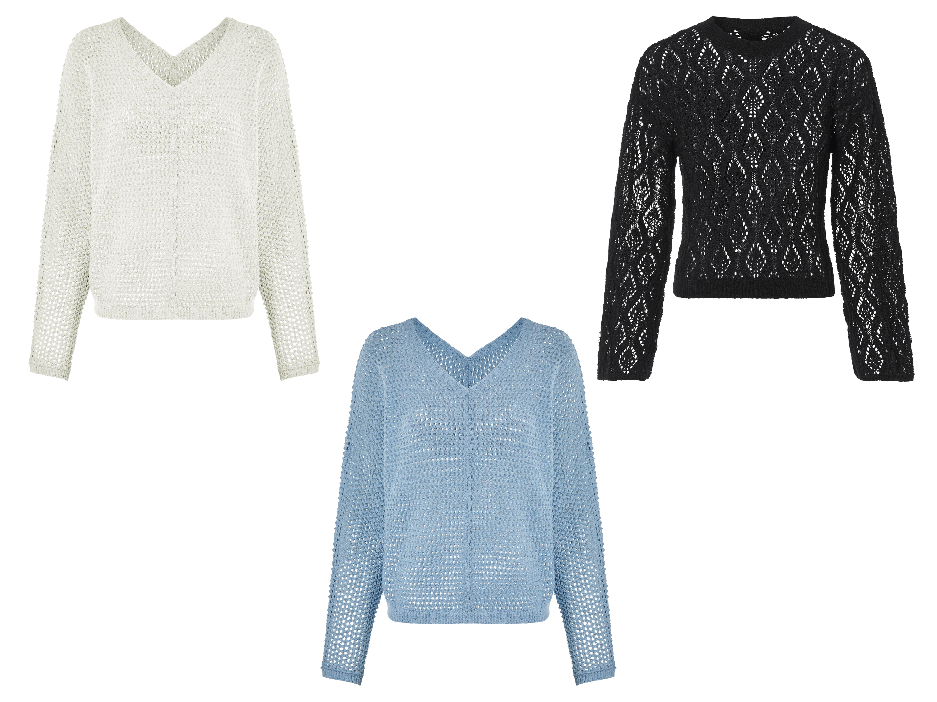 ESMARA® Sweter damski ażurowy